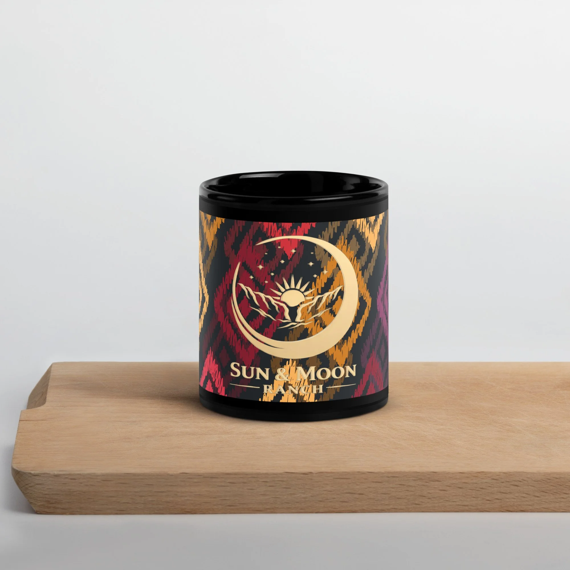 Sun & Moon Ranch - Black Glossy Mug - Warmth