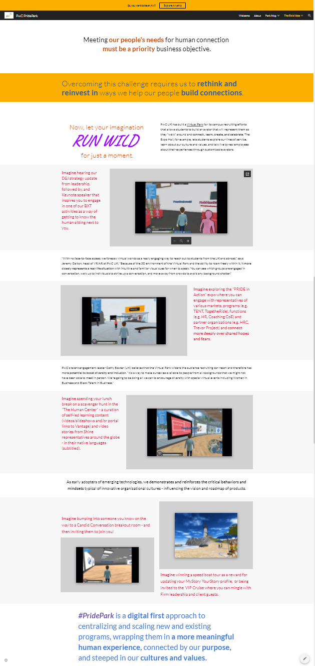 I initially proposed the bold idea to hold a US or Global Pride Summit using a slightly modified version of the UK's Virtual Park. 