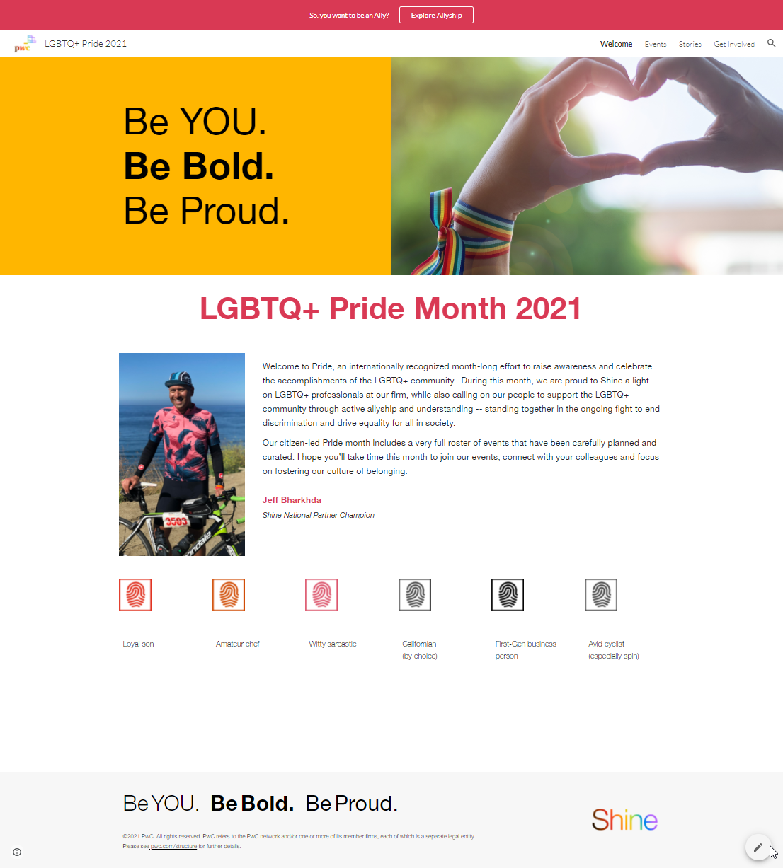 Built and managed final production microsite for US LGBT+ Pride Month 2021