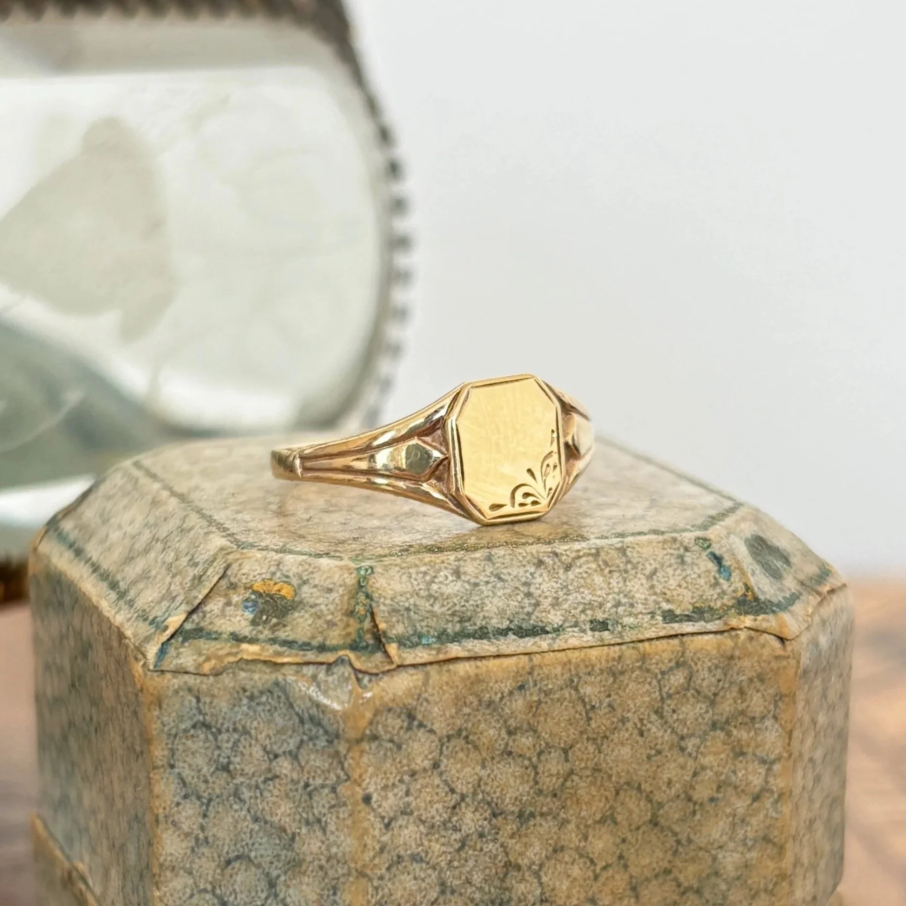 Reserved --- Signet Ring in 9ct Gold