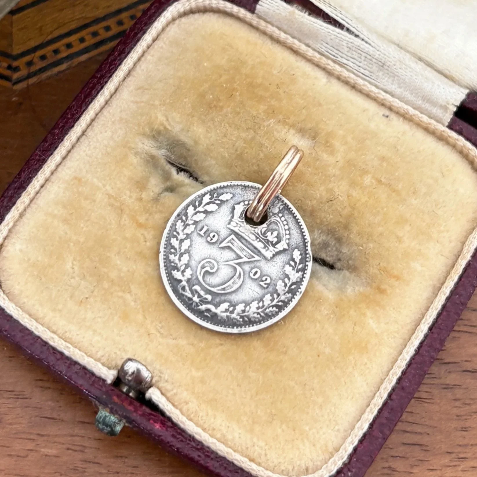1902 Three Pence Coin Pendant