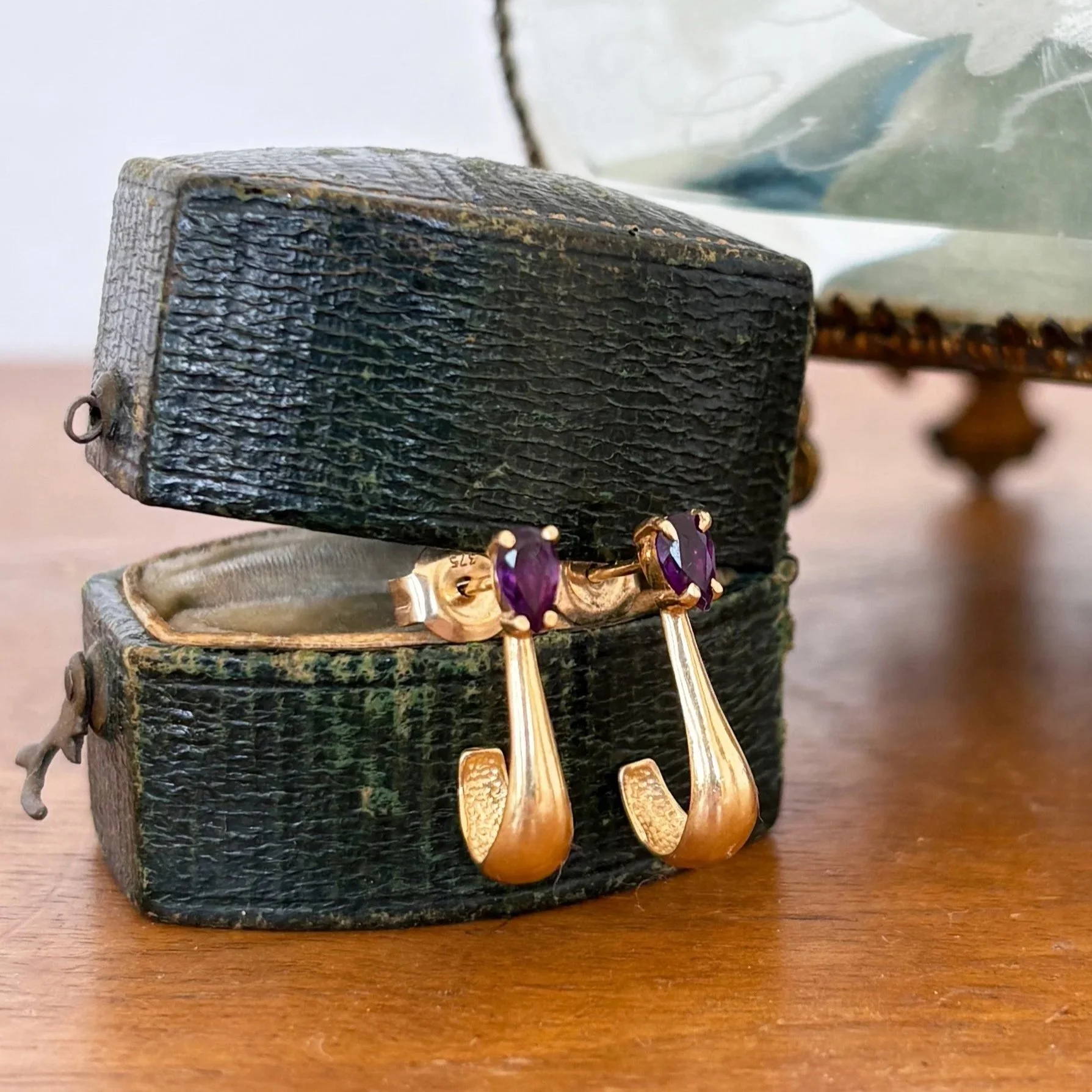 Amethyst Earrings in 14ct Gold