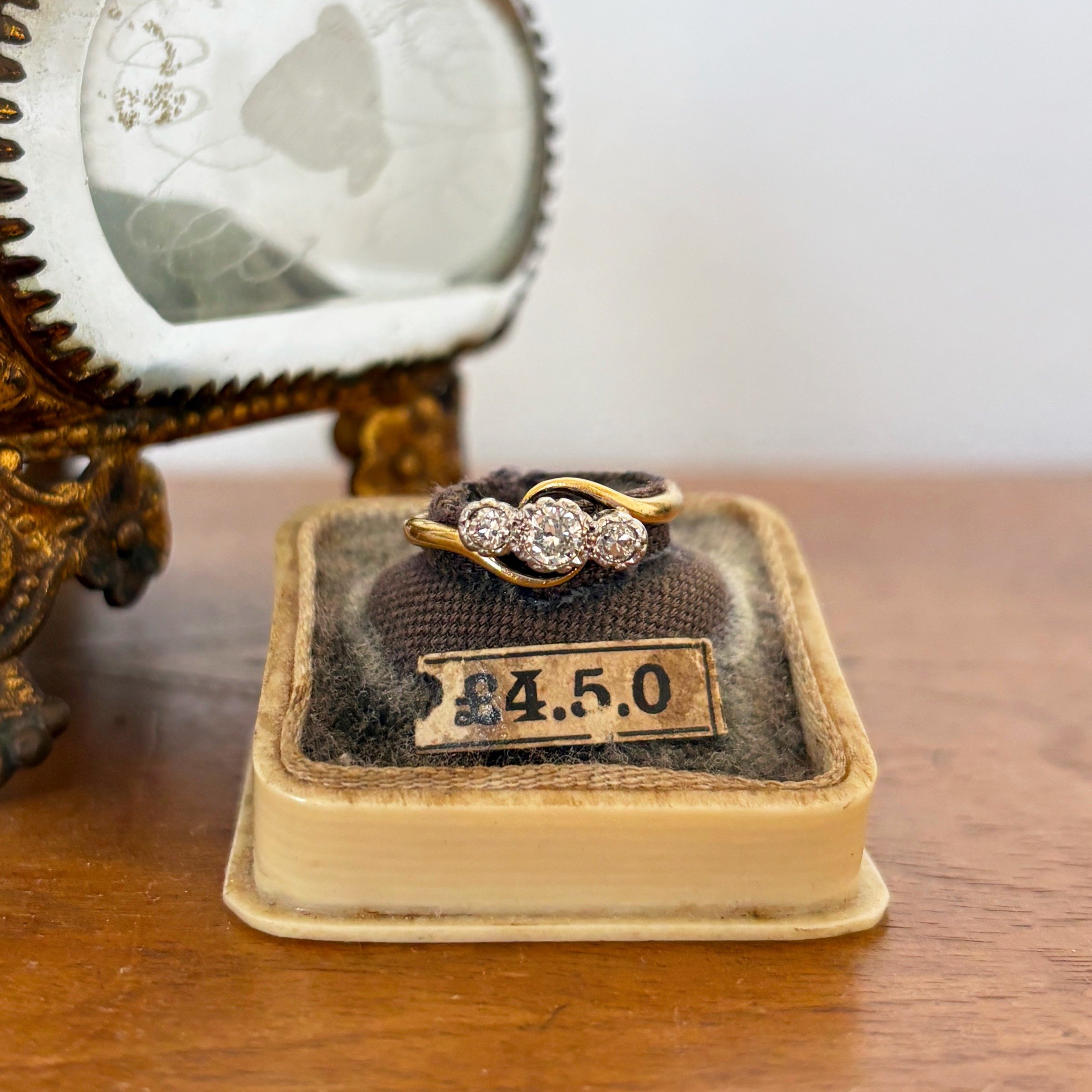Vintage Three Stone Diamond Ring
