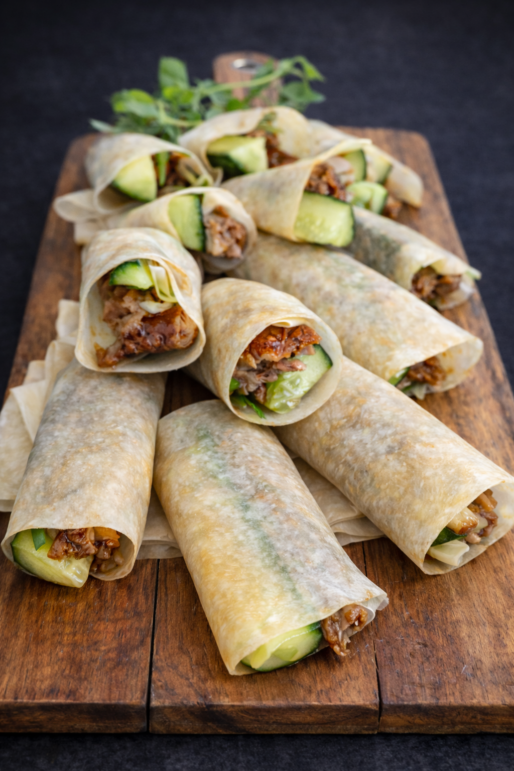 Peking Duck Pancake Canapes