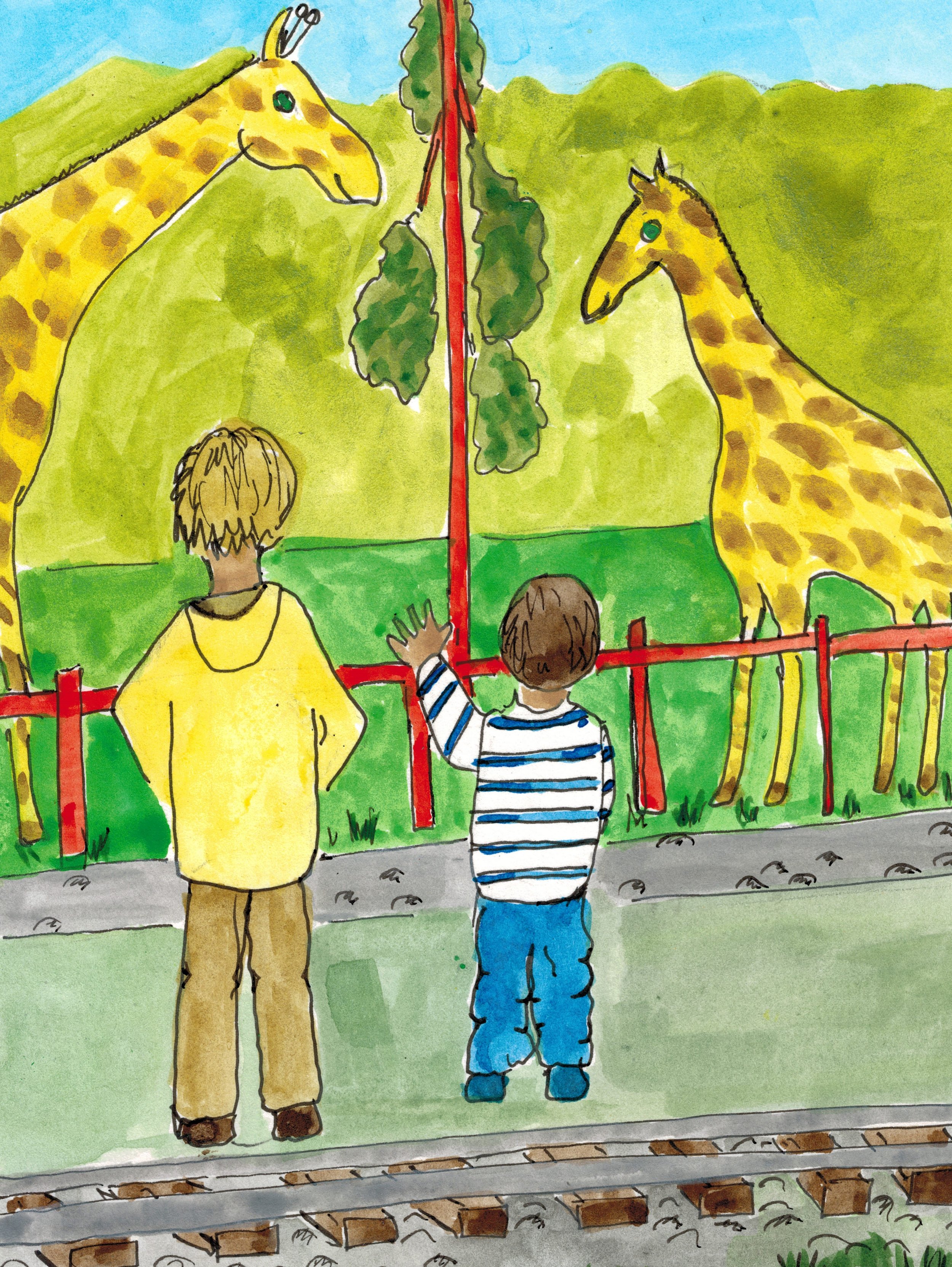 Here are the giraffes, we've been seeing them all day