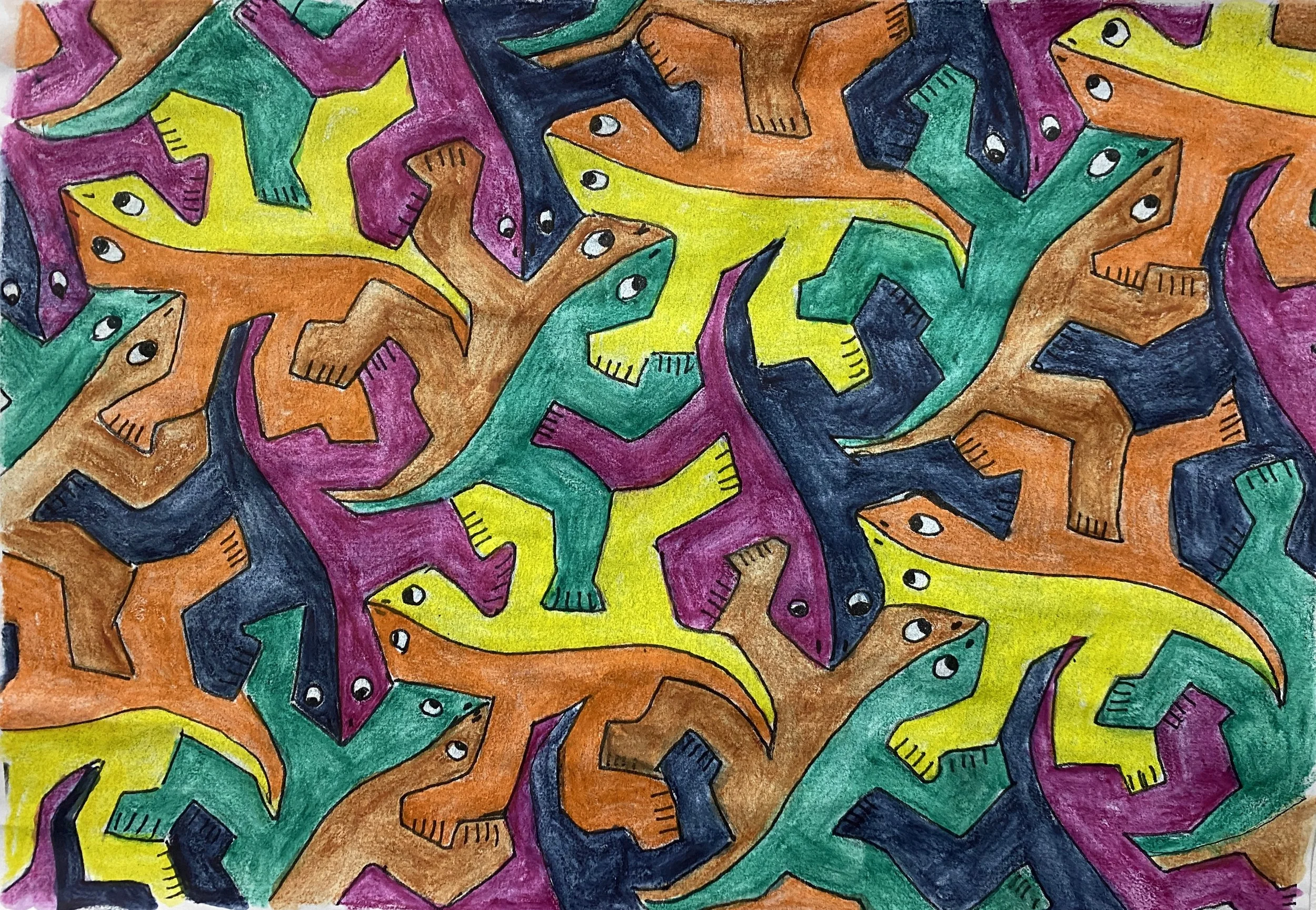 lizards in a tessellation
