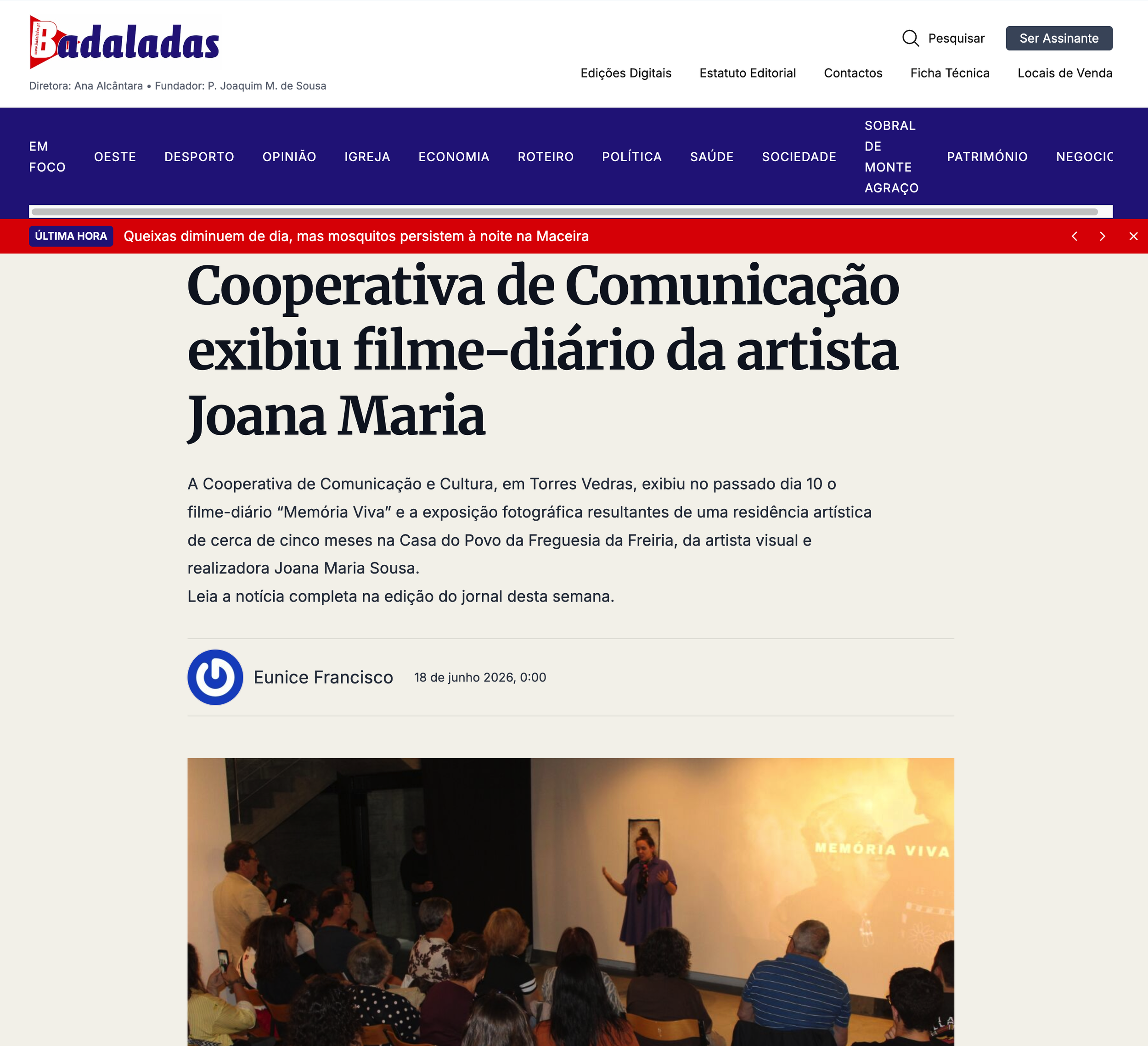 Memória viva no BADALADAS