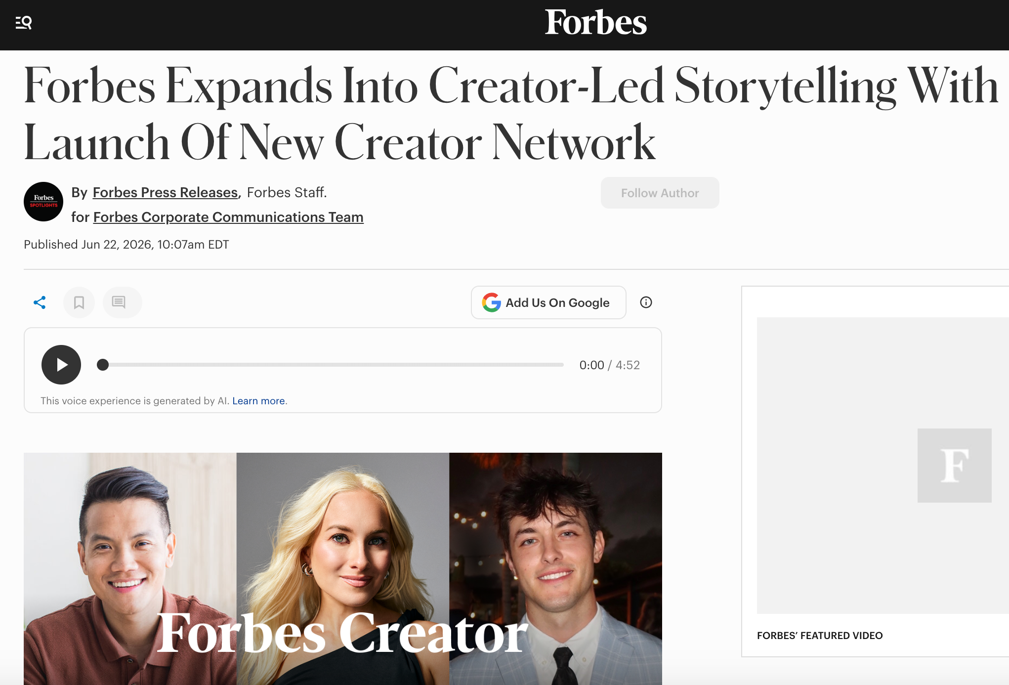 Forbes, June 2026
