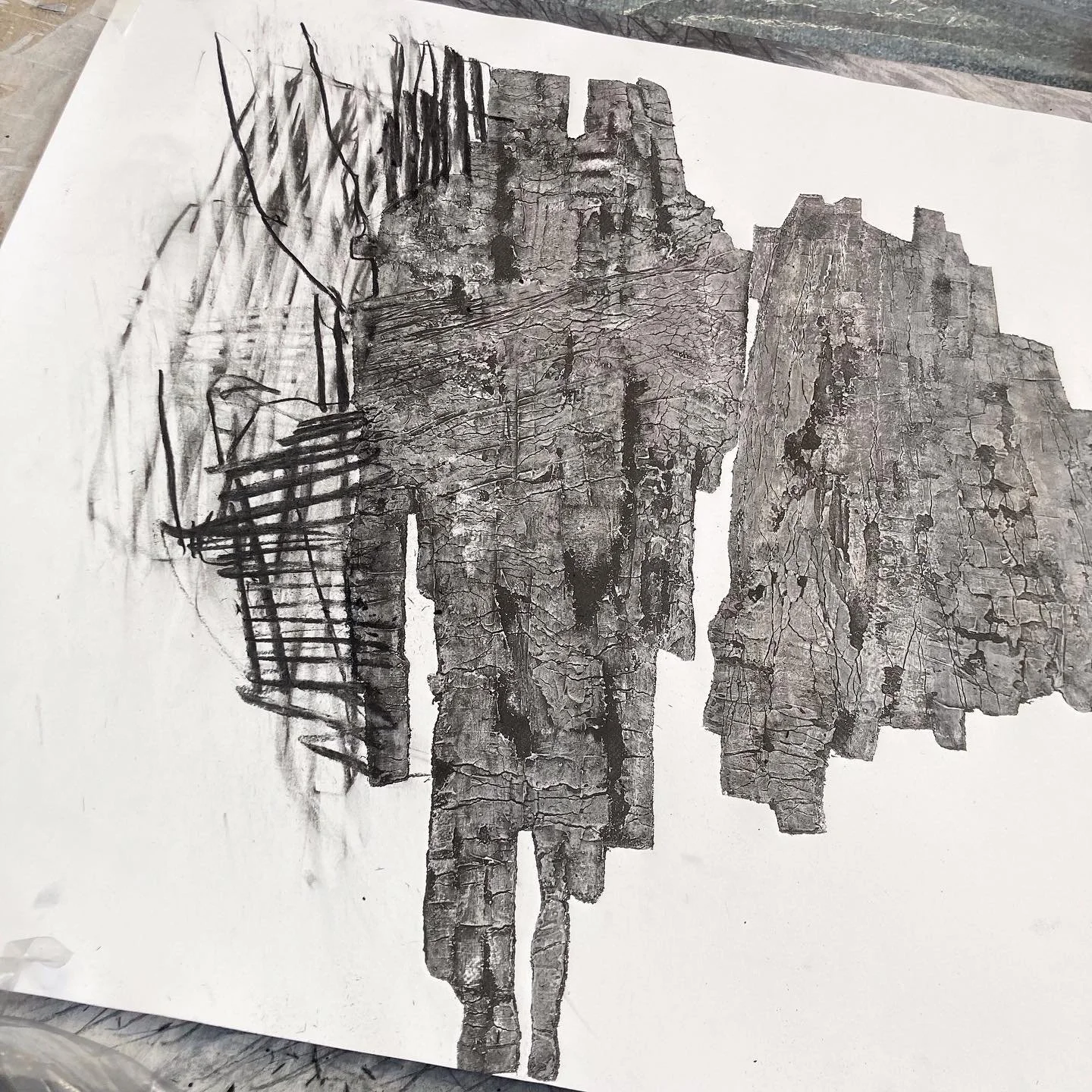 Sometimes I like to change it up a bit mid project with something different. Bigger scale, different subject, different media… 
I call them ‘side jobs’ as it shakes up my process a bit, causing me to make different responses and ta