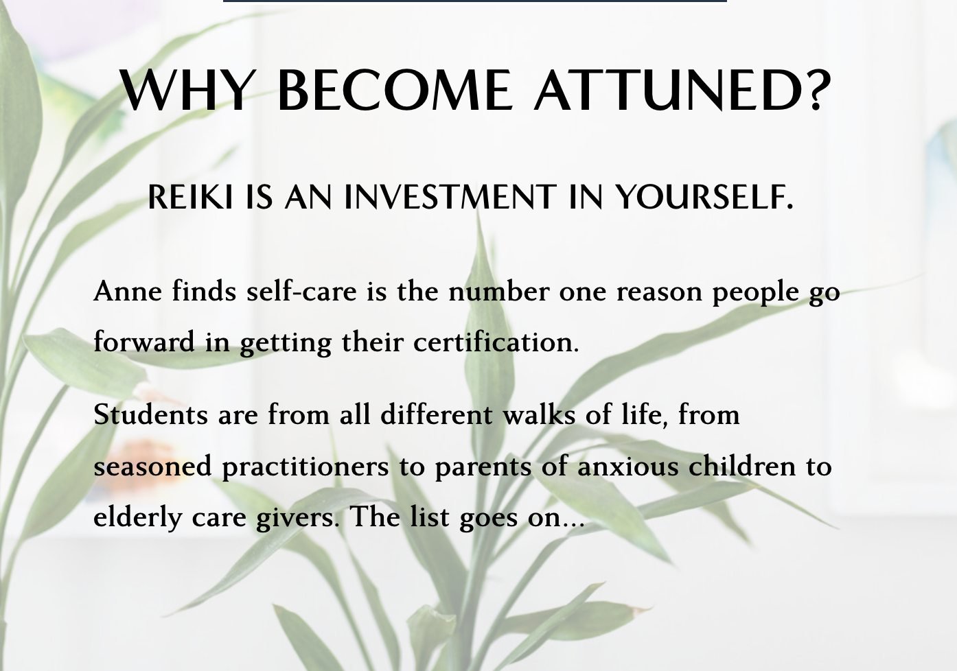 ✨UPDATE 

 Reiki 1 Certification Thursday April 25, 2024 1 Spot Left! 
⬇️Click below to register
https://shorturl.at/bgjmx

Sold Out Reiki 2 Certification Friday April 26, 2024
email anne@annedonnell.com  to be added to the waitlist. 

#reikiusui #re
