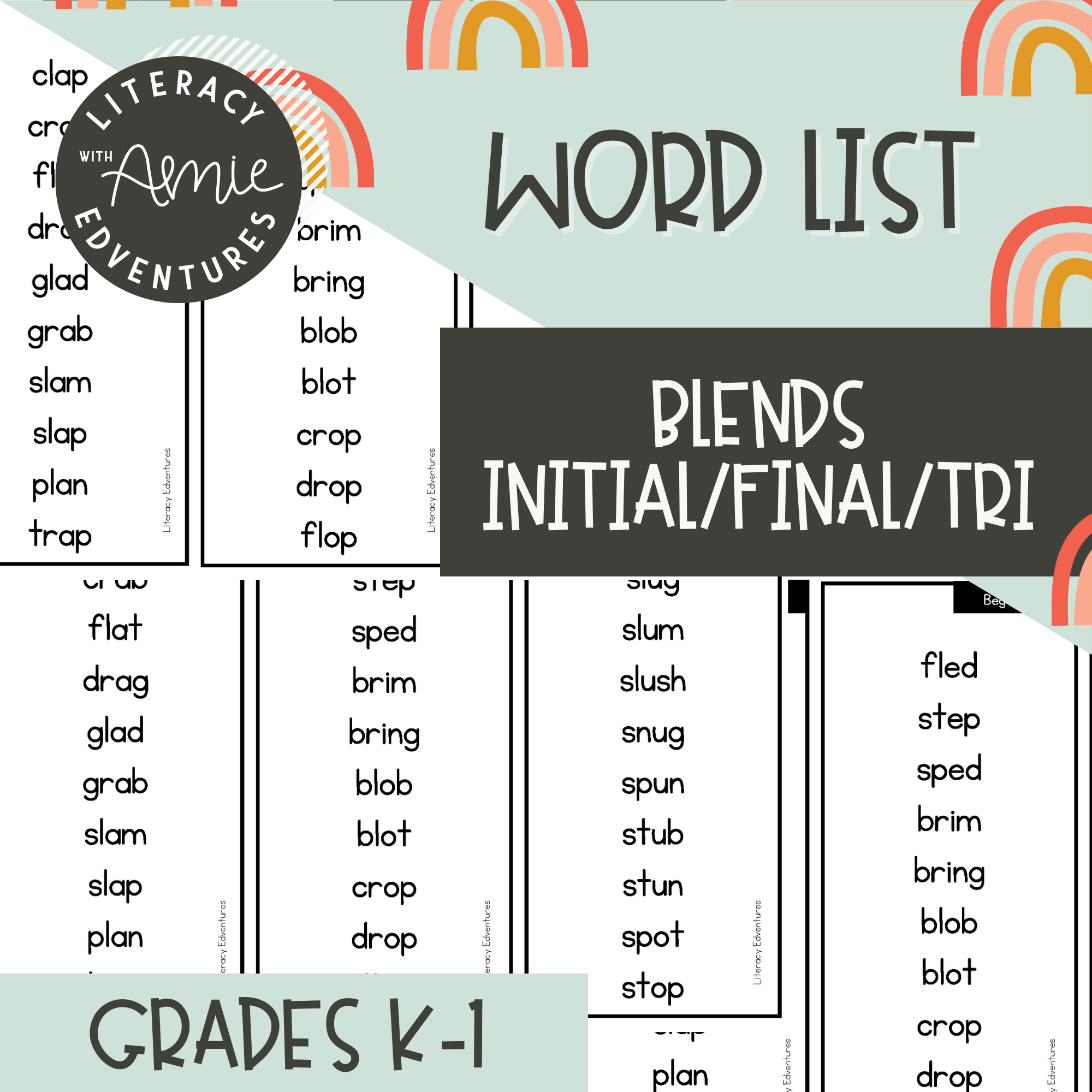 Word List - Blends — Literacy Edventures