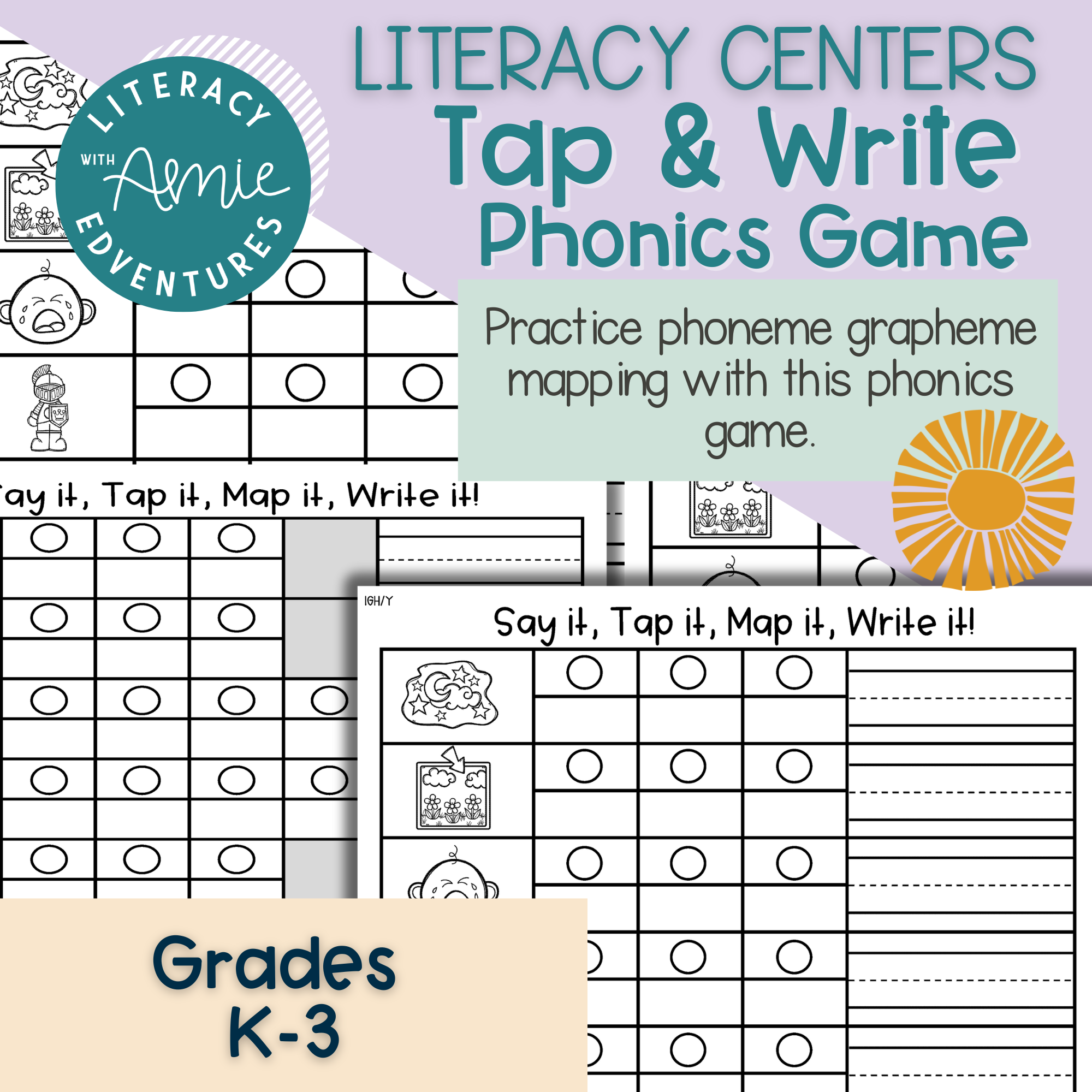 Phoneme-grapheme mapping phonics games and activities for word mapping.