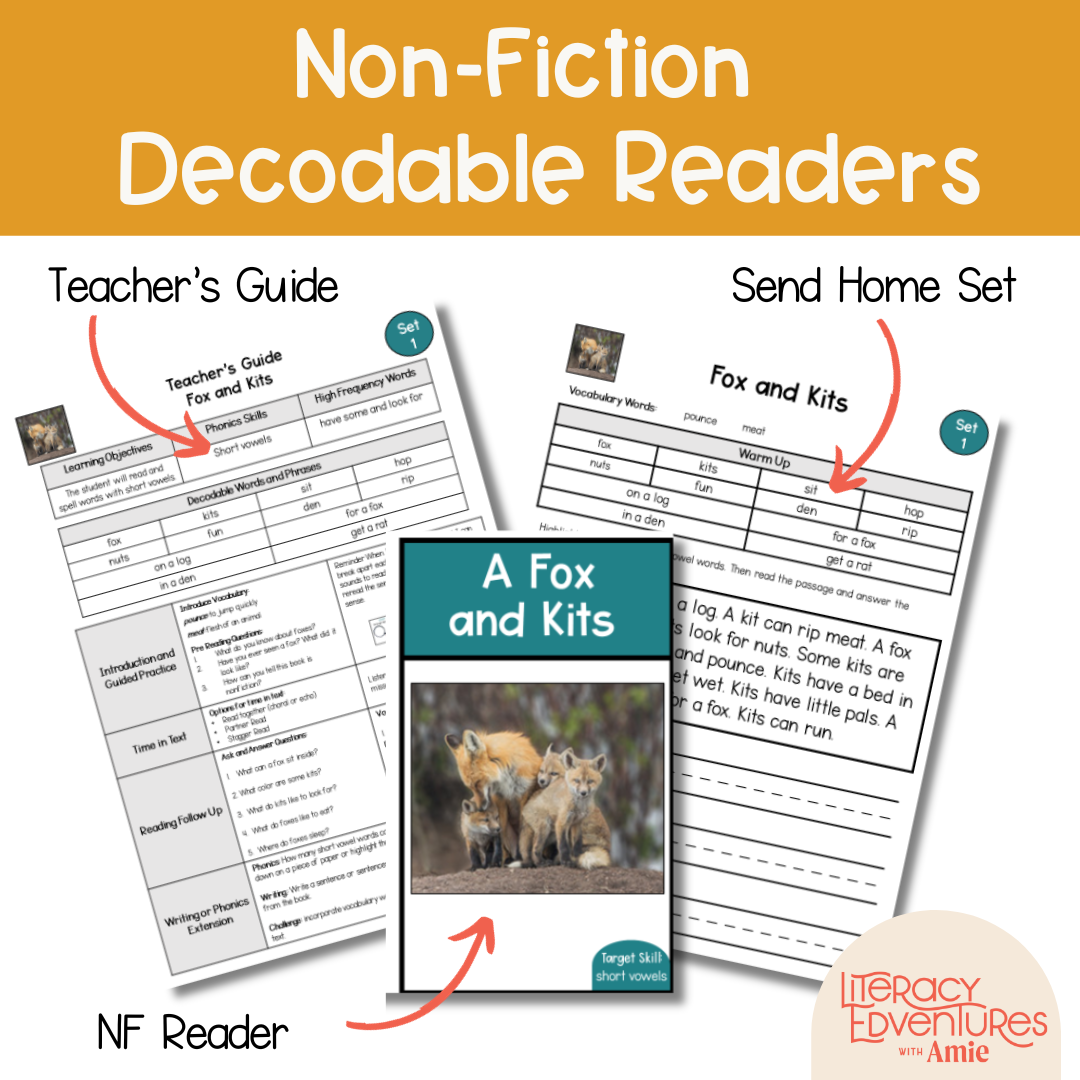 Decodable Books and Passages Featuring Foxes