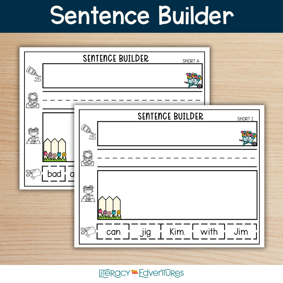 students building sentence fluency by rearranging and rereading decodable sentences