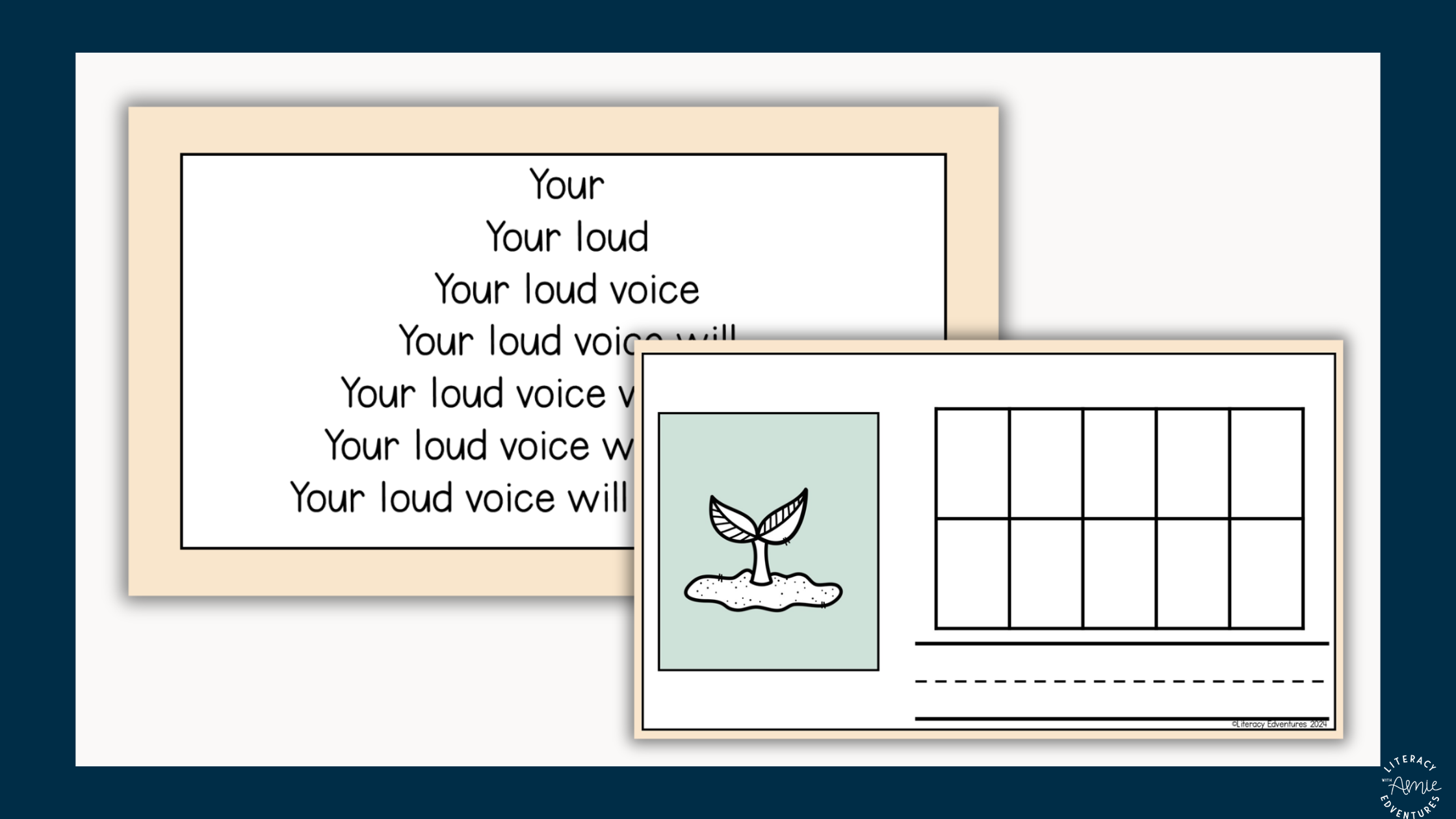 Students practice decoding and orthographic mapping during a structured literacy phonics lesson using explicit word reading activities.