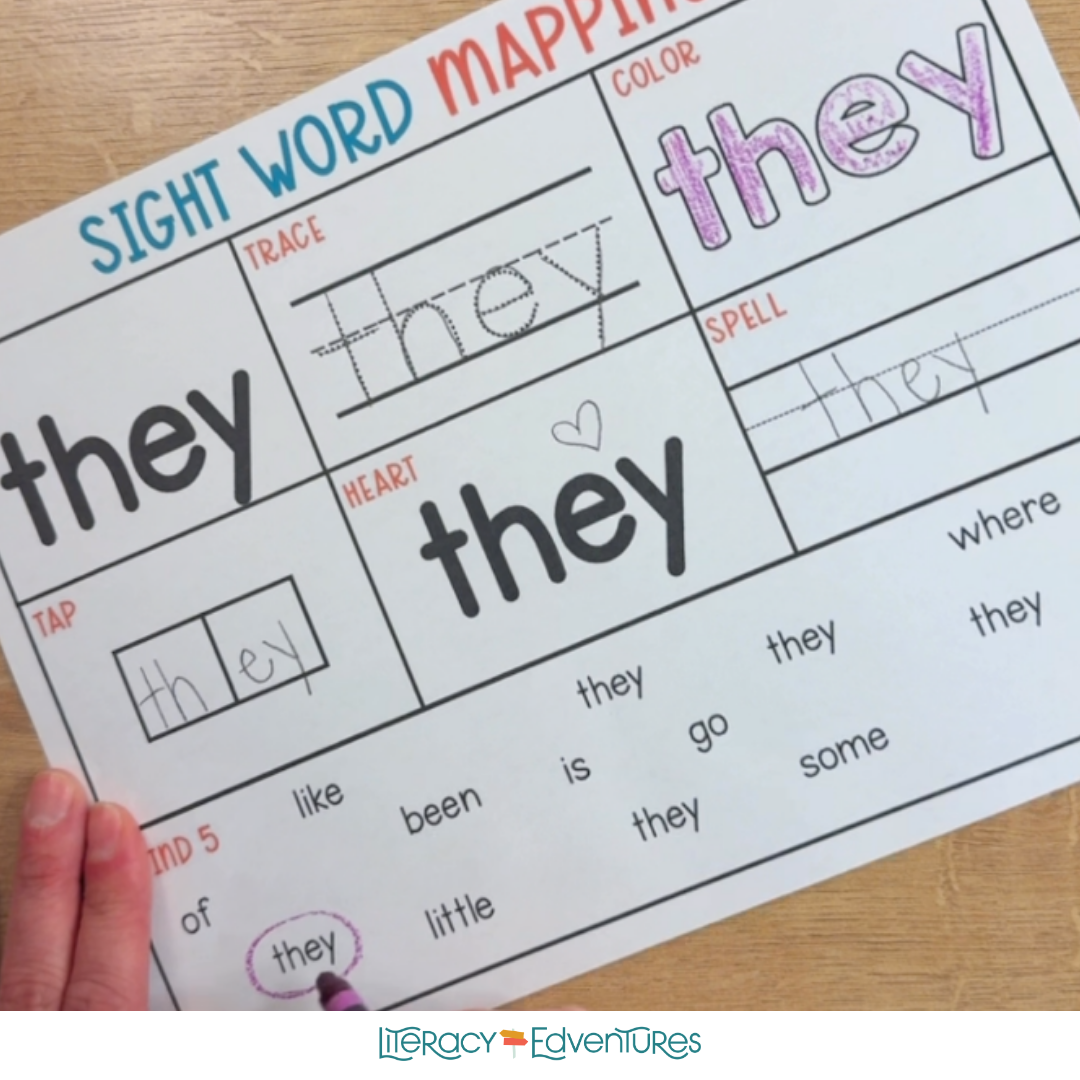 examples of sight word activities including building analyzing and writing words