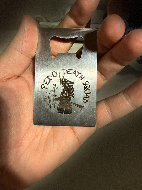 PEDO Death Squad Bottle Opener
