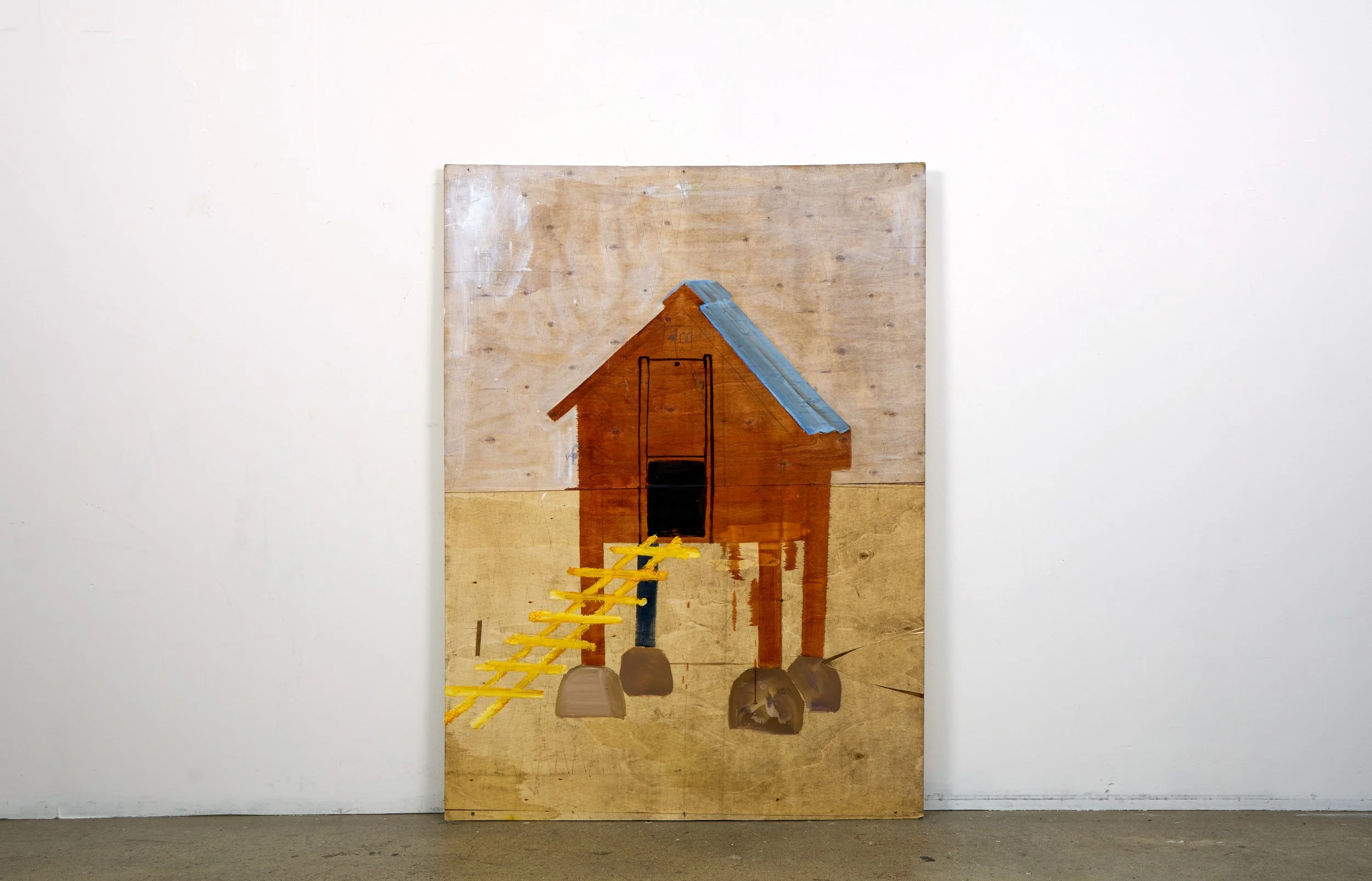 Cottage Economy, 2025. 119 x 87cm. Oil and oil stick on panel. 