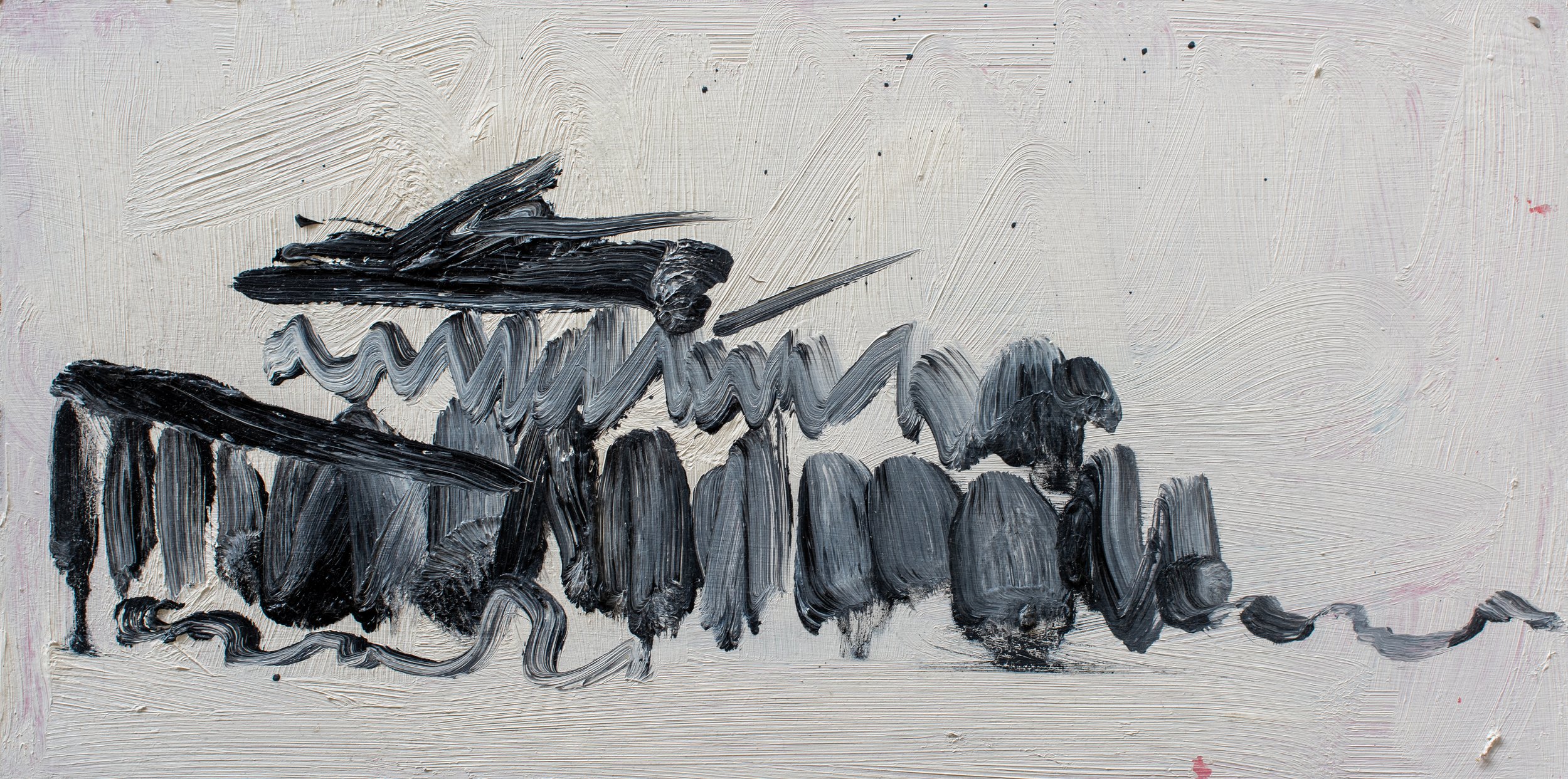 Göcek, 2023. 22 x 44cm. Oil on panel.