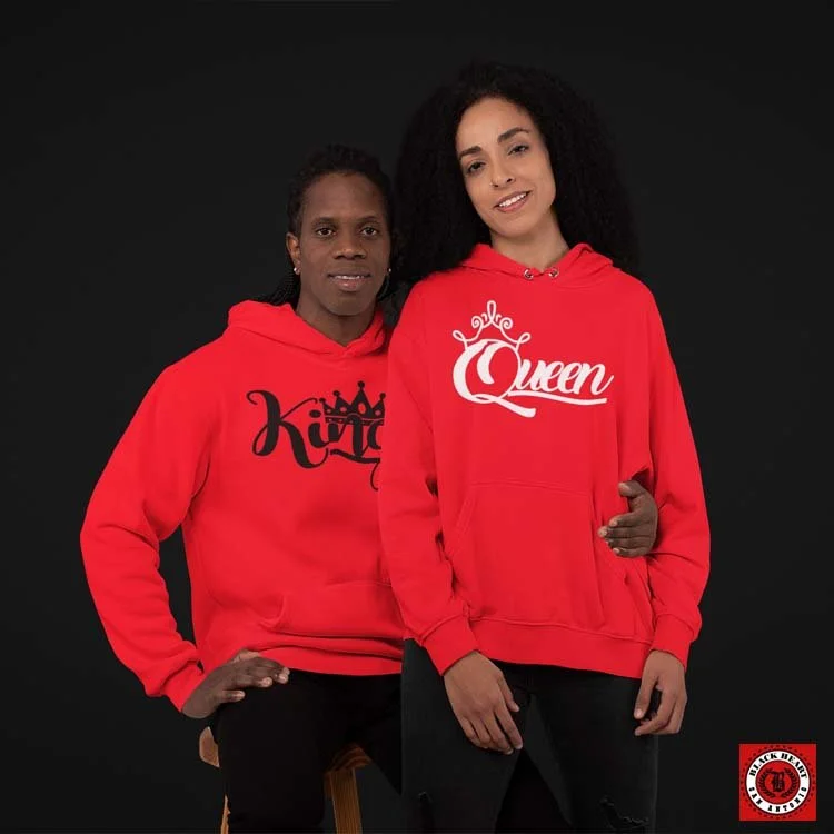 His Queen Red And Black King And Queen Hoodies King And Queen