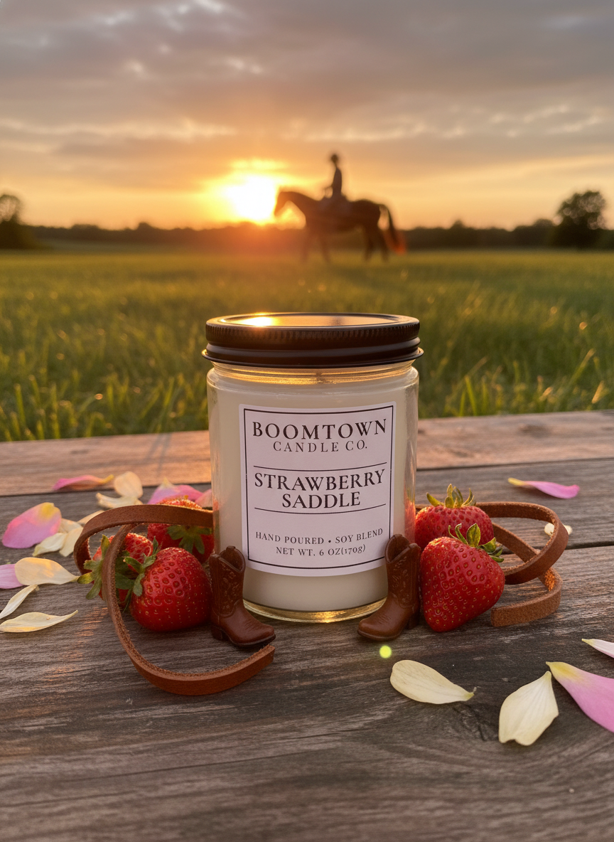 Strawberry Saddle Candle