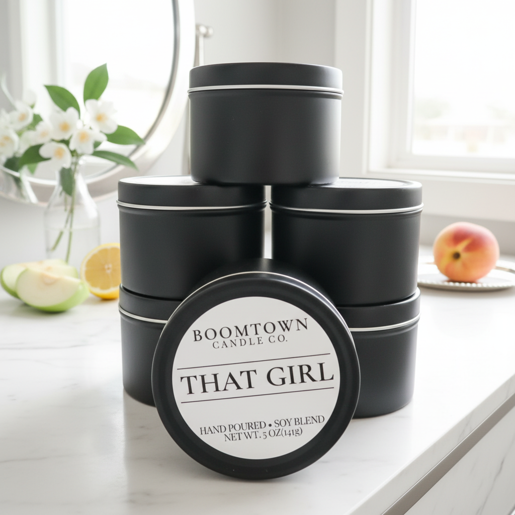 That Girl Tin Candle