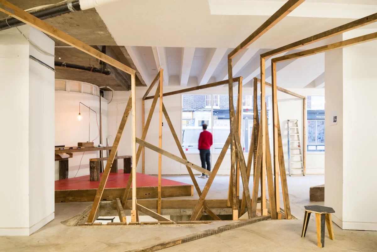 Colony-Exhibition-London-Gordon-Matta-Clarke-Staircase-Timbers.jpg