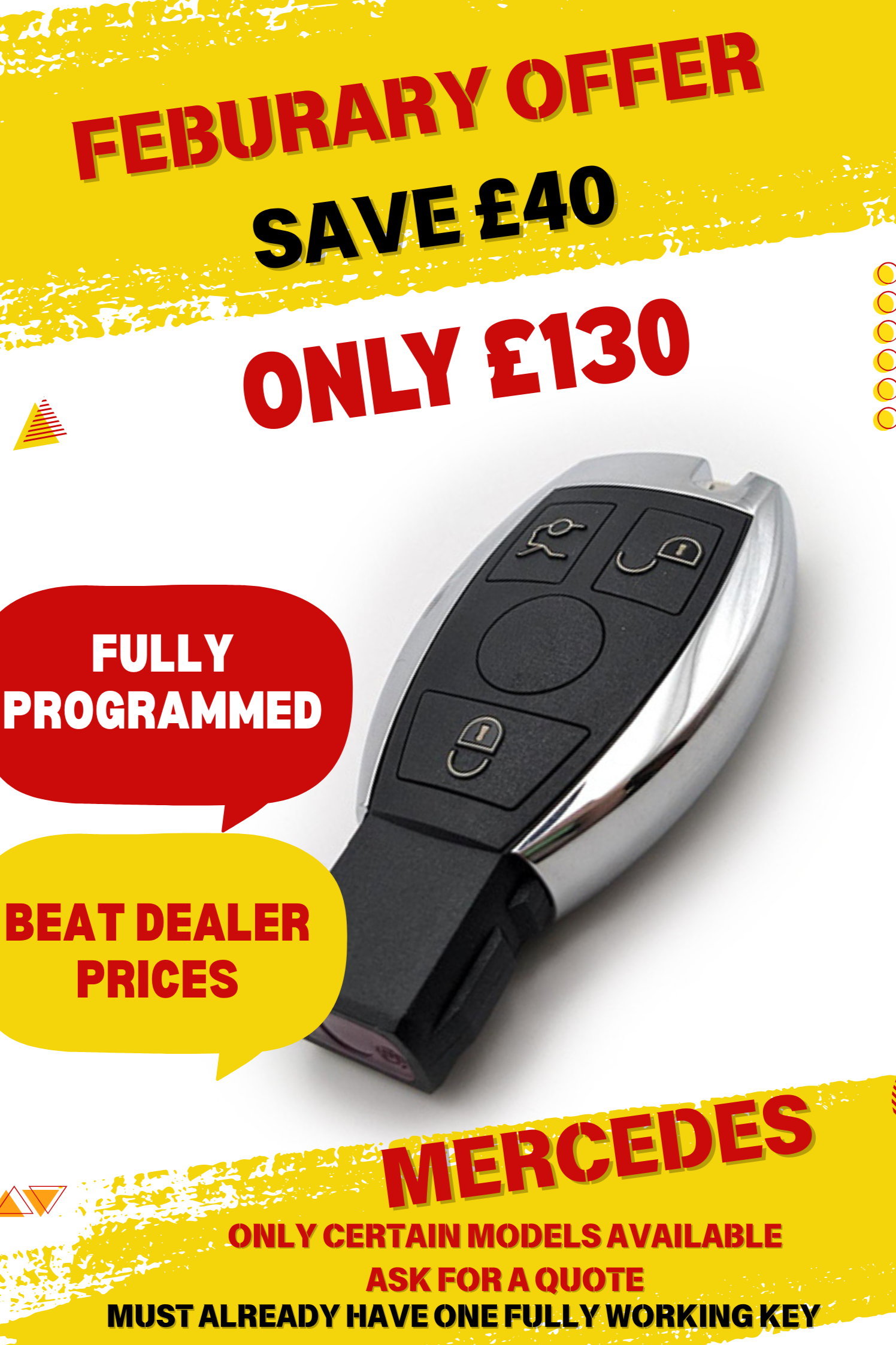 Mercedes FSB3 Remote Key - Save £40 - Only £130