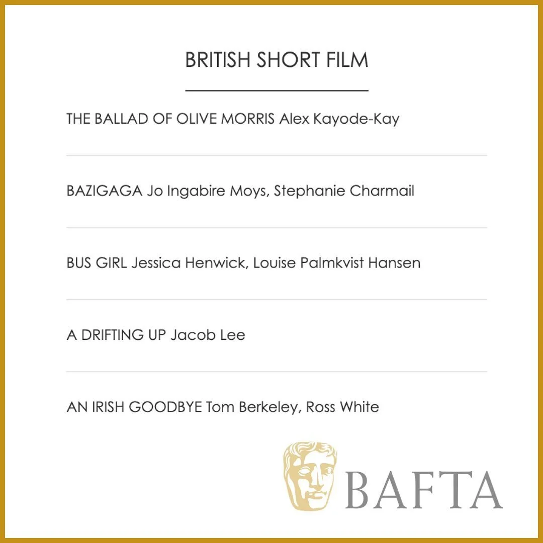 No words!! @anirishgoodbyefilm is BAFTA nominated for Best British Short Film. What an honour, we’re so thrilled to be sharing this moment with the cast and crew that brought this wee film to life π
AN IRISH GOODBYE
Written & Directed by