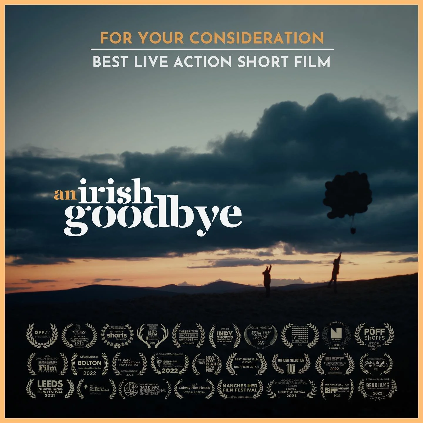 We are proud and overwhelmed @anirishgoodbyefilm has qualified for the 95th Academy Awards® for Best Live Action Short Film. 
From 50+ film festivals across five continents, the love that has been shown to a wee film set in rural Northern Irelan