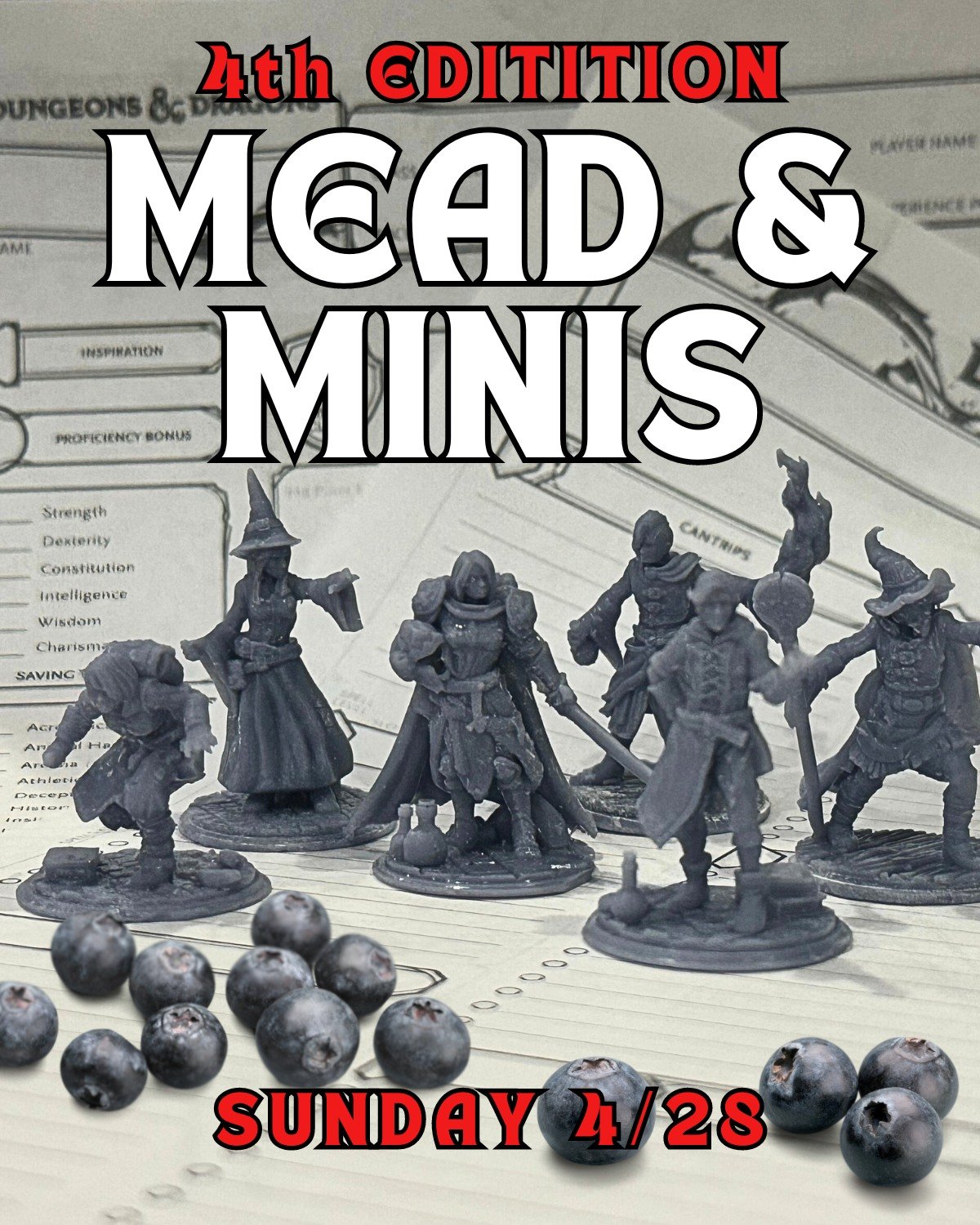 Mead &amp; Minis is back! 
Join us Sunday for a paint and sip with Dungeons and Dragons miniatures. 
$12 gets you a 3-D printed mini, paint and brushes, and a pour!
This is a guided event, fun for all, and you get to take home a new friend! 

We've a