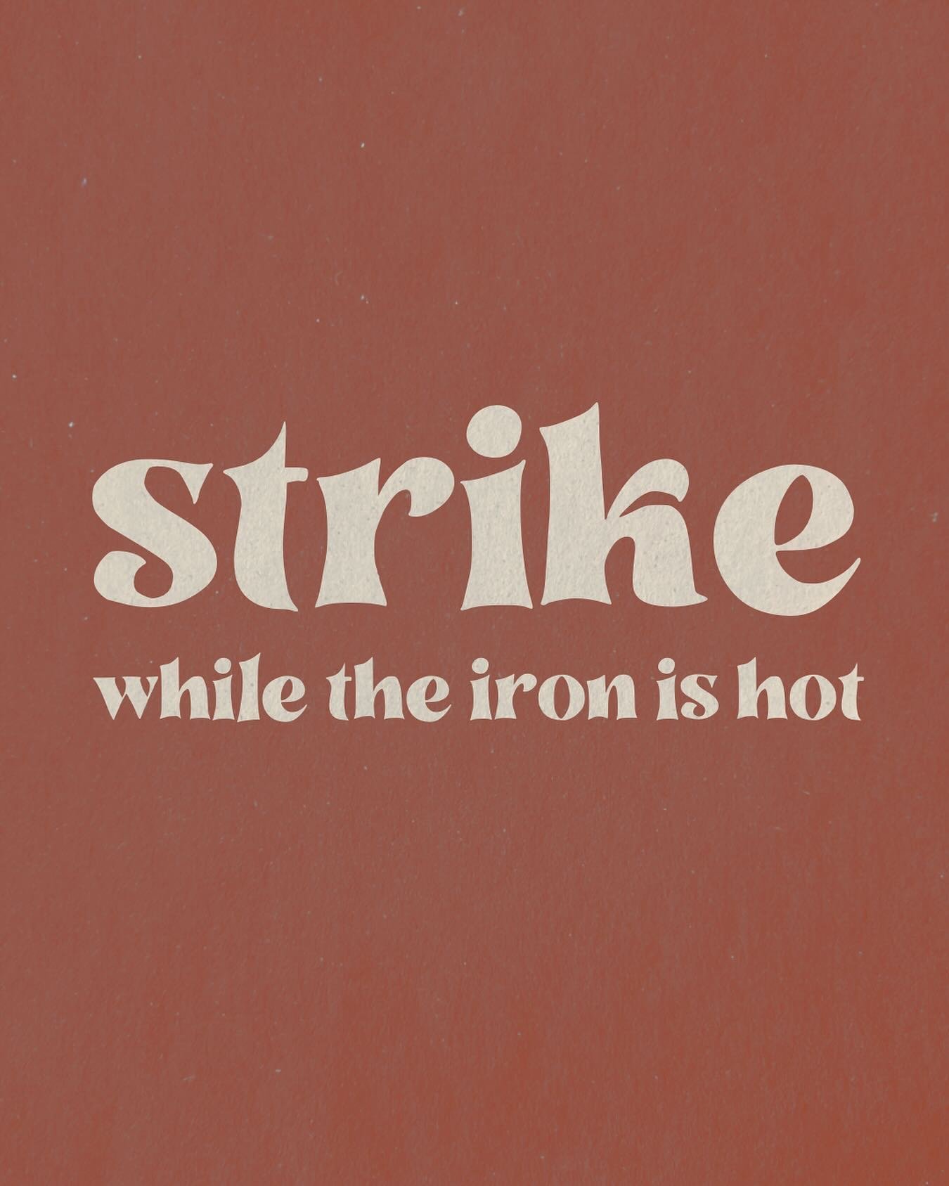 Strike While the Iron is Hot | Solo

There&rsquo;s no better feeling when everything we&rsquo;re doing seems to be clicking. I&rsquo;m currently in a very productive phase. My creative output is higher than usual, and it&rsquo;s a really empowering f