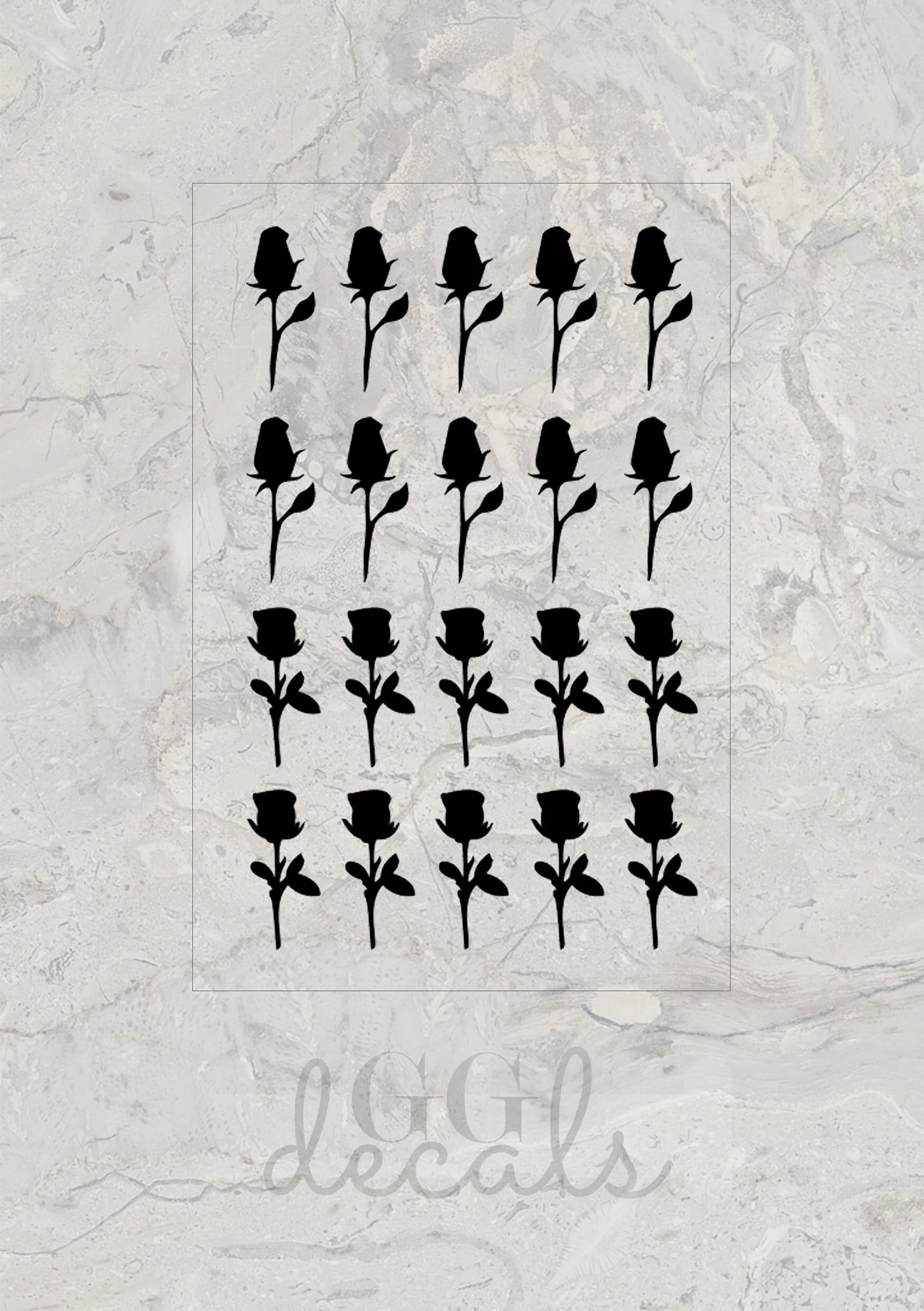 Vinyl Nail Decals, Y Inspired Logo — GGDECALS