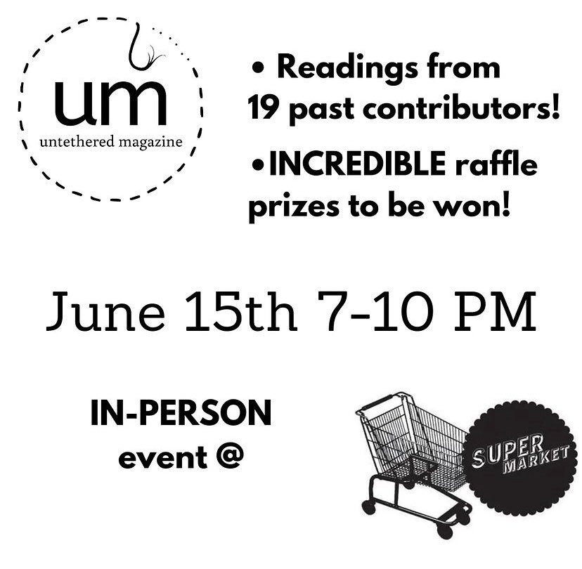 🥳🥳 Tomorrow night!! I&rsquo;m excited to be one of the readers at the @untetheredmag IN-PERSON Re-Launch Party and Fundraiser. Happening IN-PERSON at @supermkttoronto!! (Did I mention it&rsquo;s in-person??) 🥳🥳
.
.
.
#canlit #poetry #poetsofinsta