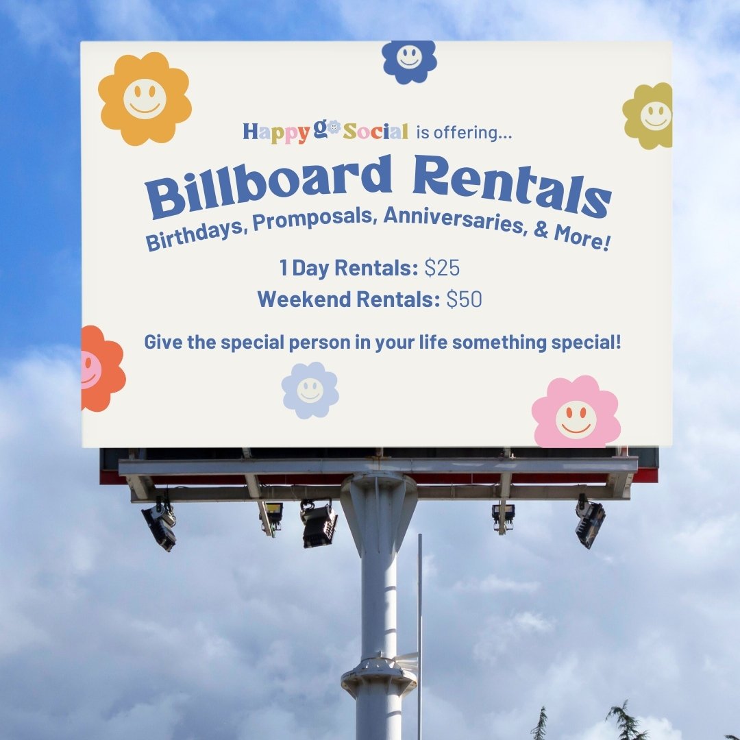 Hey #middletn locals! Got something to celebrate?

Our digital billboard on 41A in Tullahoma is now offering one-day or weekend spots for you to celebrate your special occasions in a big way! 

Whether it's a romantic anniversary shoutout, a heartfel