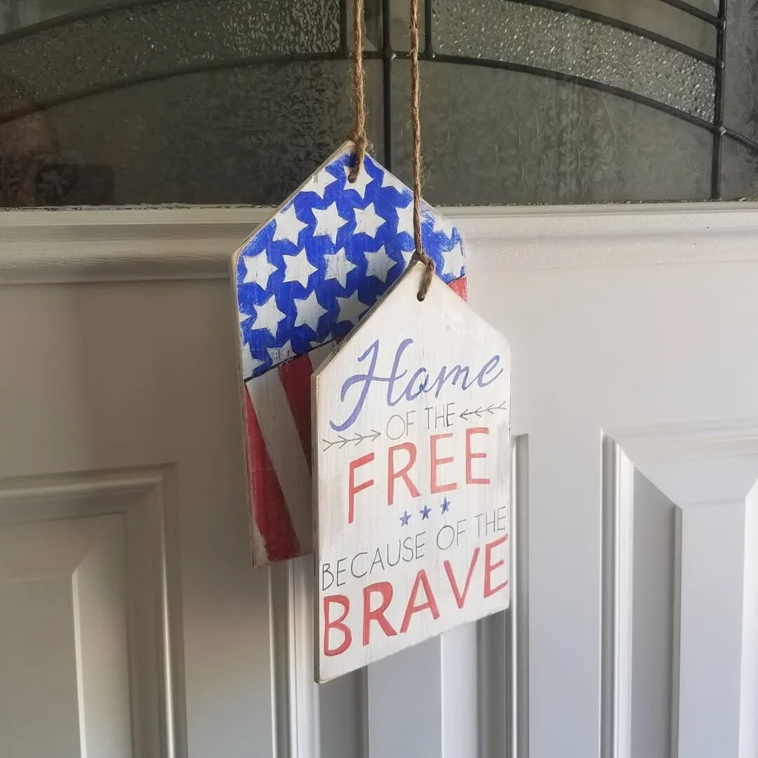 July Craft Kit: 4th of July Crafts, door hanging