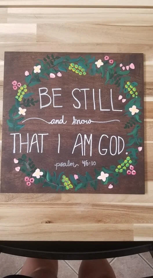 Custom wood sign with verse