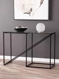 "Platan Contemporary Console Table Black - Aiden Lane"