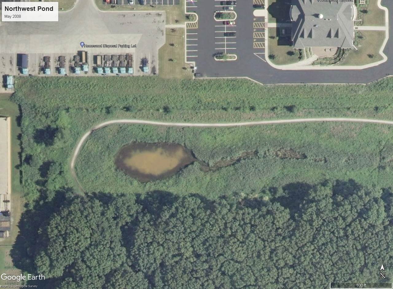 Prairie Lakes NW Pond, May 2008 - 2 years after construction of Homewood Disposal HQ on 175th.