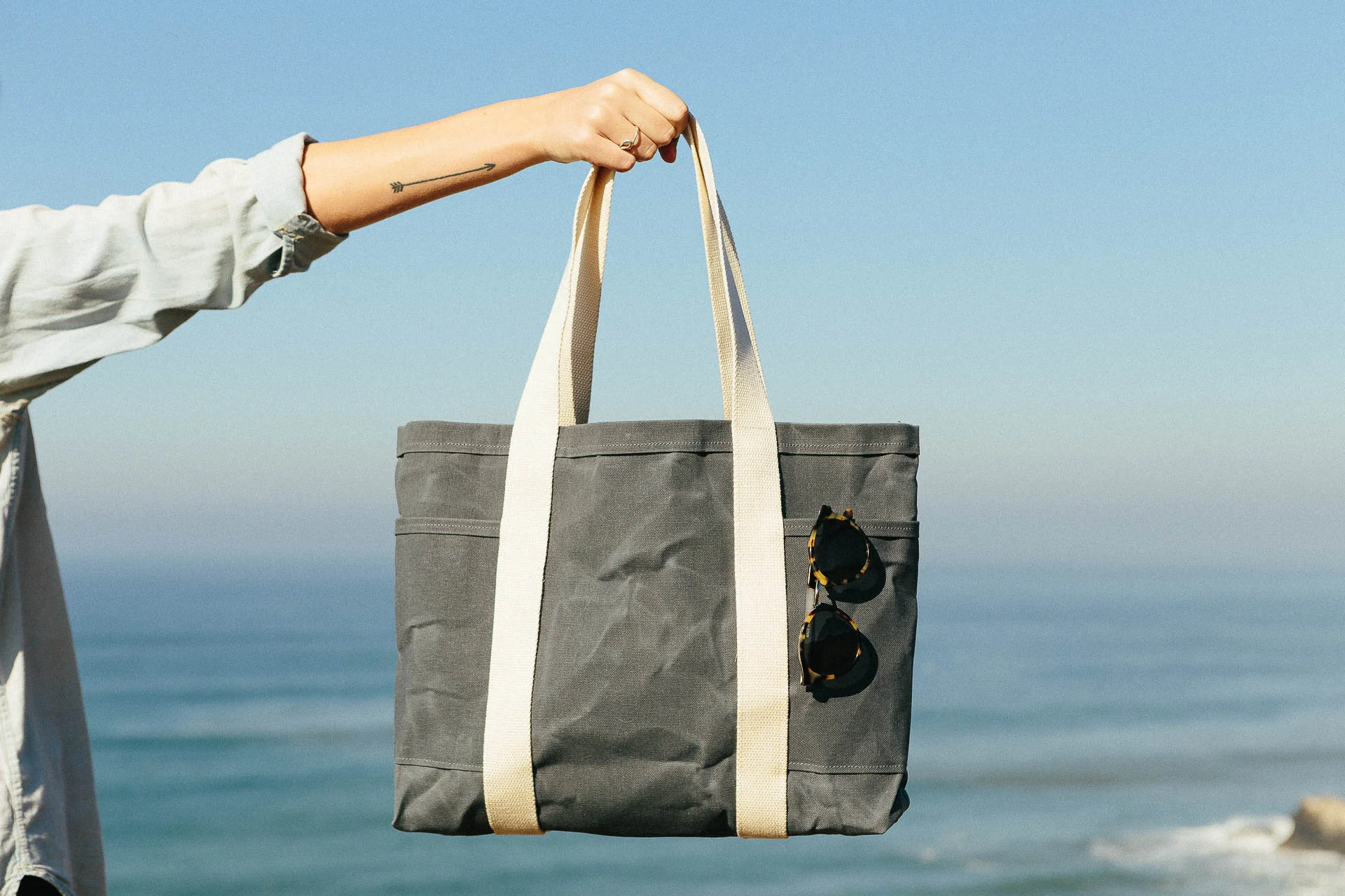 Waxed Subway Tote,  2015