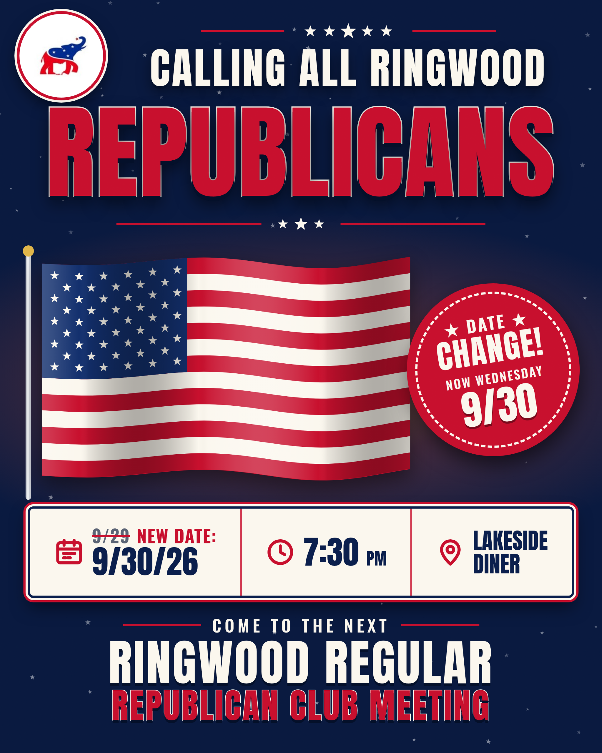 ReScheduled Club Meeting