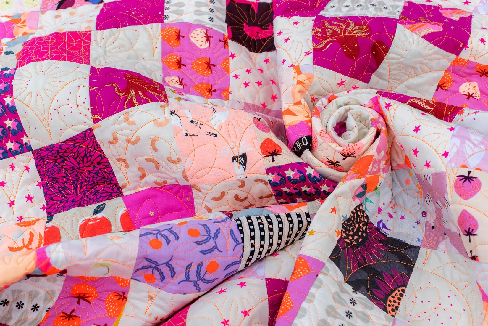 Pink Fusion Omega Quilt Series