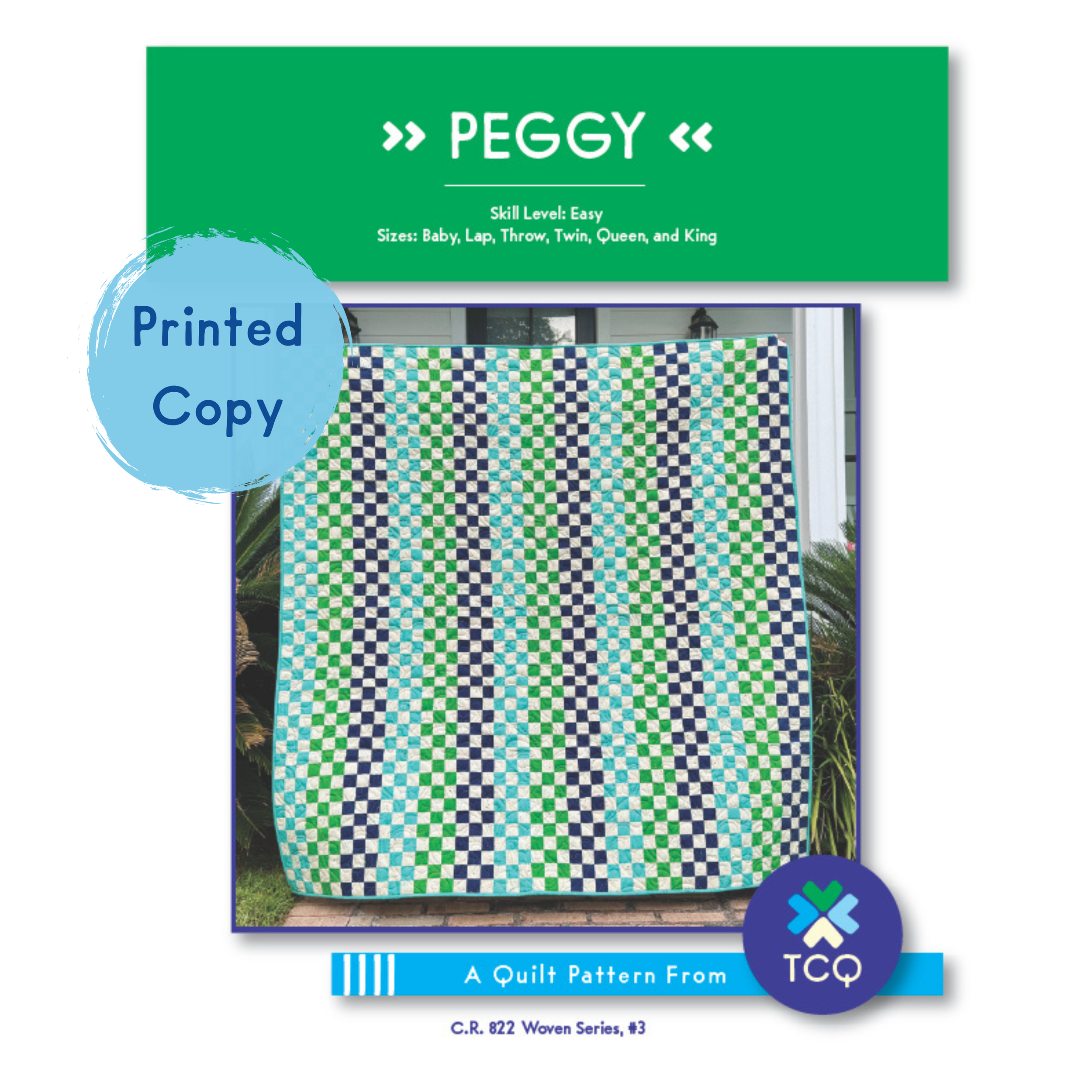 Peggy Quilt Pattern (Physical Printed Copy)