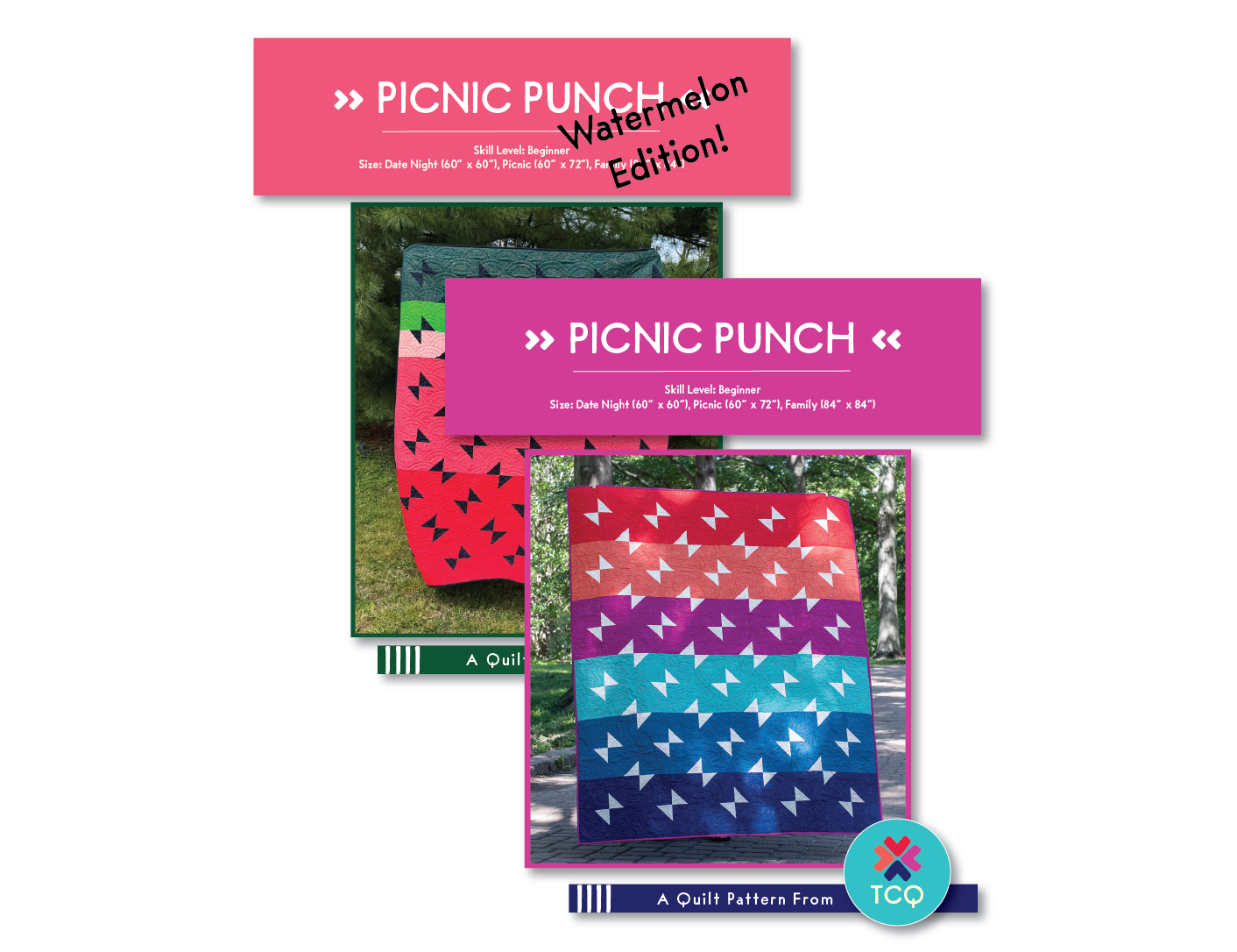 Picnic Punch Quilt Pattern + Watermelon Edition Combo (Digital File)