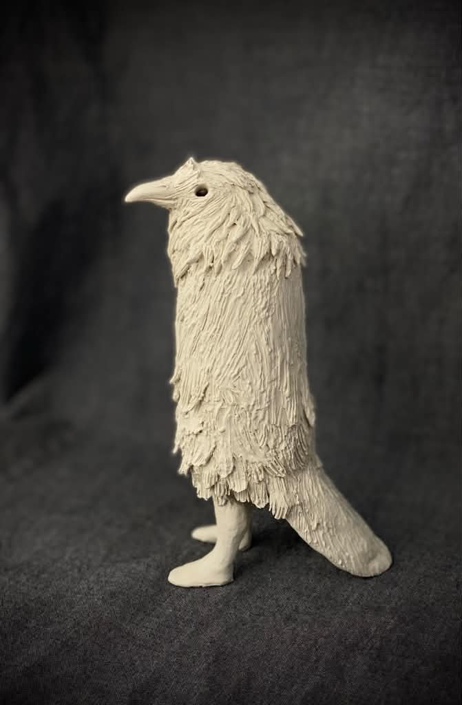 Crow, Porcelain, 2025