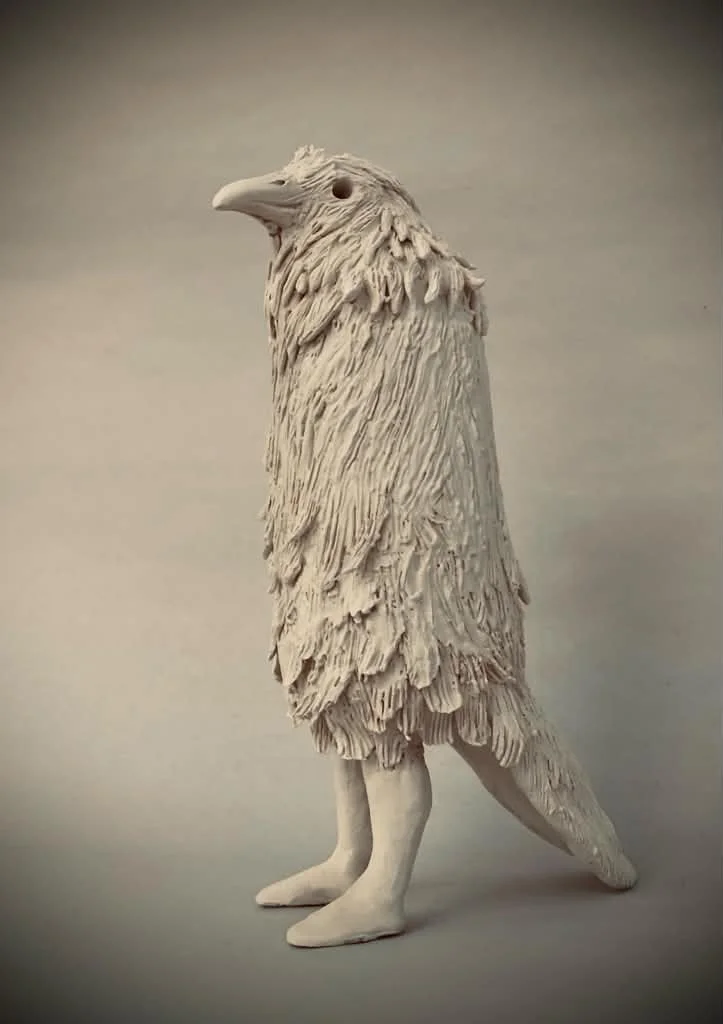 Crow, Porcelain, 2025