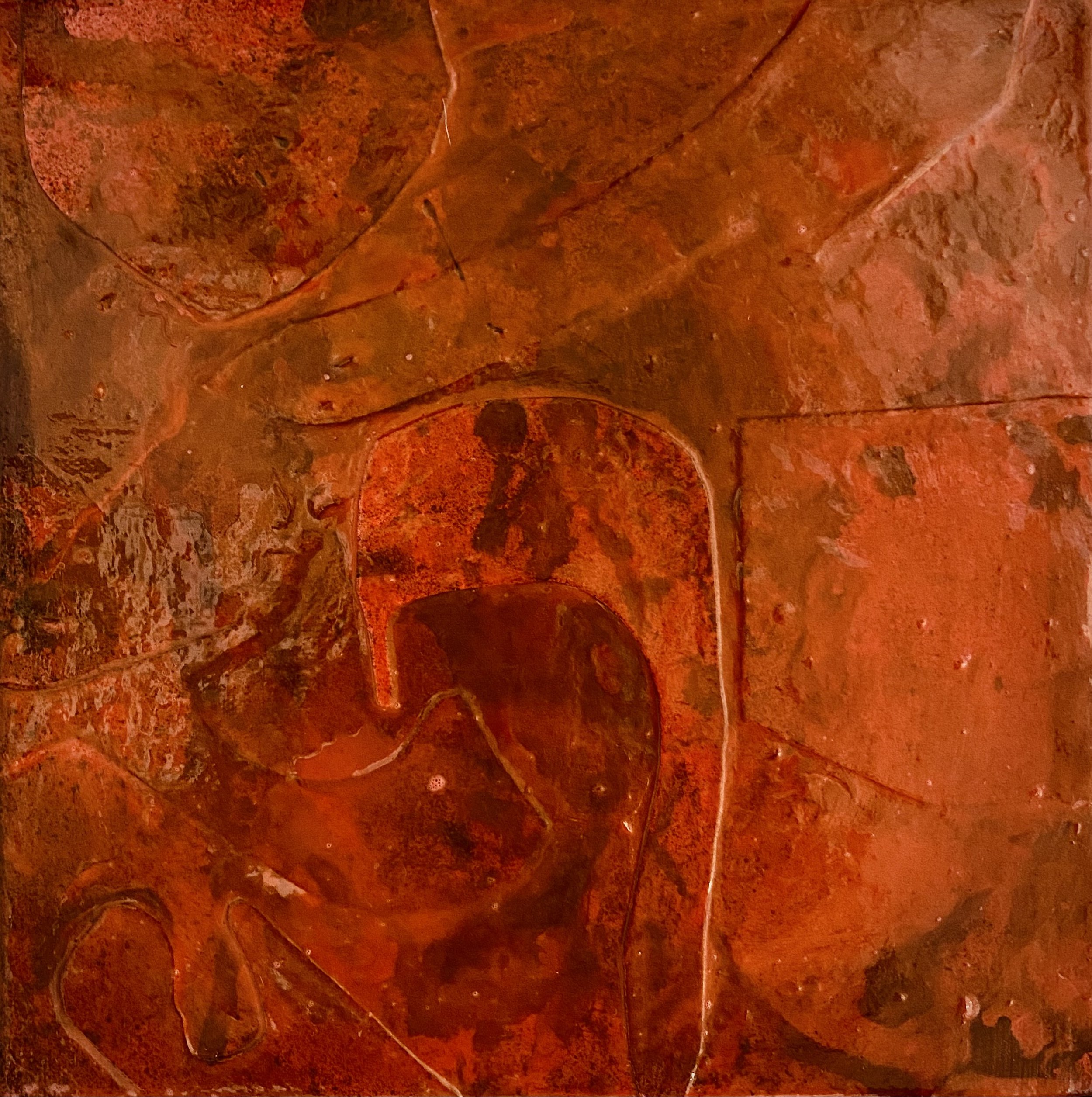 Untitled / acrylic paint and paper on canvas / 10 x 10 in. / 2023 / SOLD