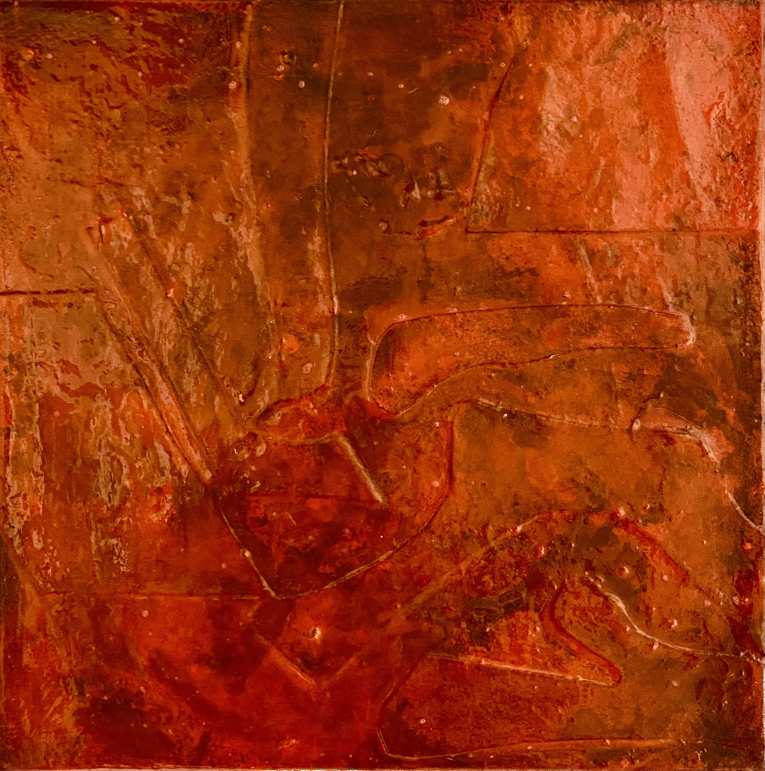 Untitled / acrylic paint and paper on canvas / 10 x 10 in. / 2023 / SOLD