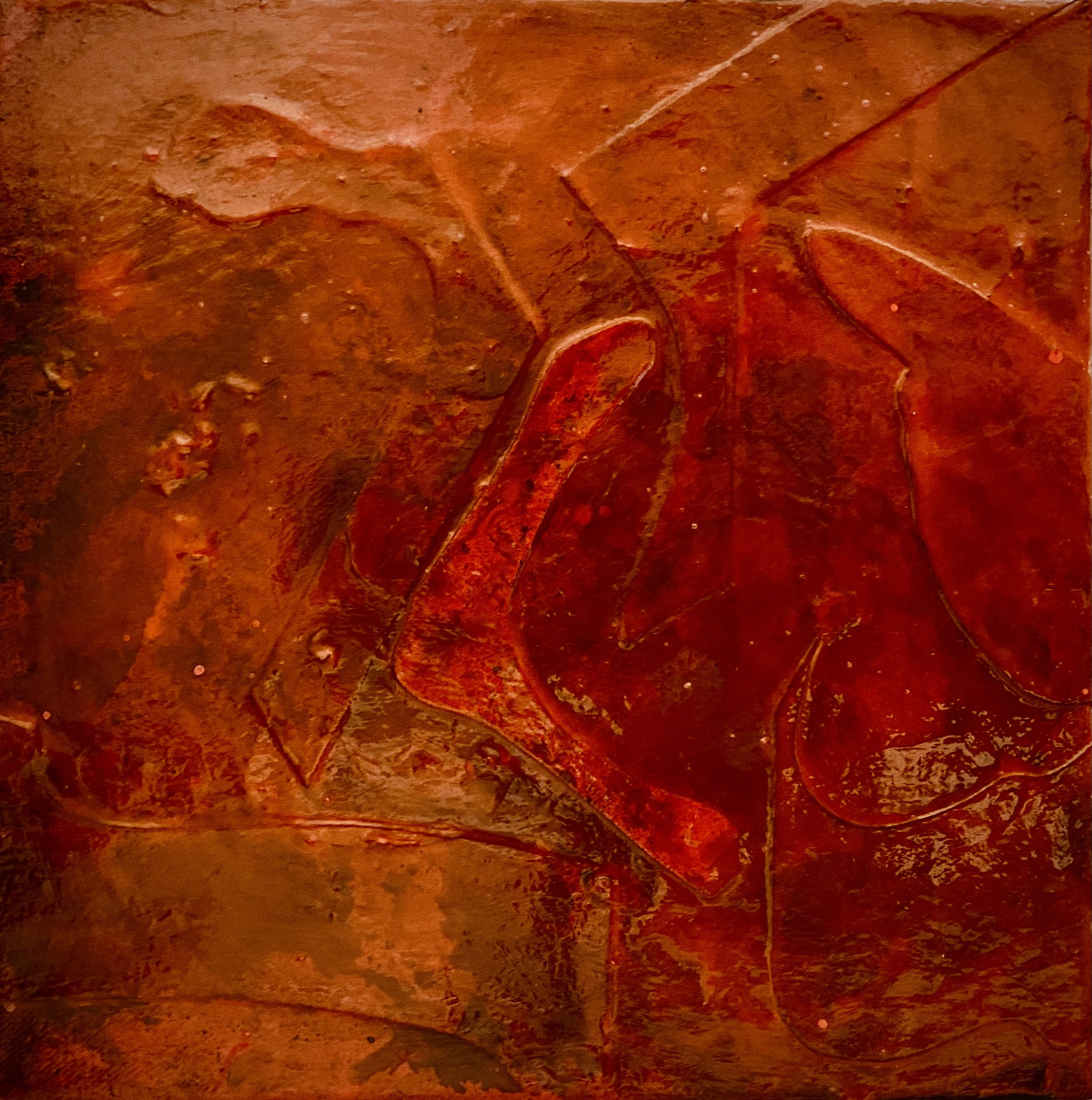 Untitled / acrylic paint and paper on canvas / 10 x 10 in. / 2023 / SOLD