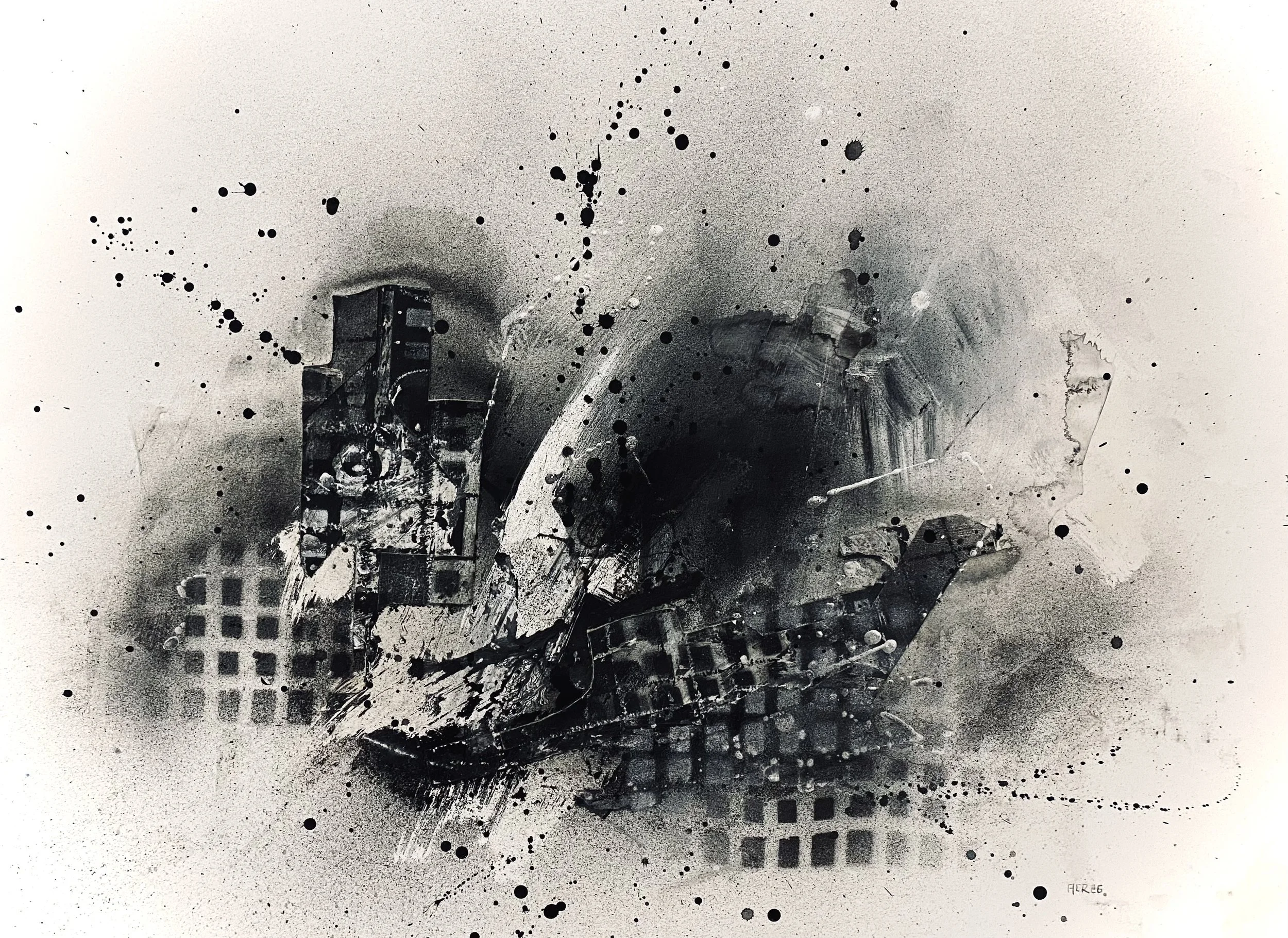 "Mini-Boss" / acrylic paint on paper, on paper / 22 x 30 in. / 2026